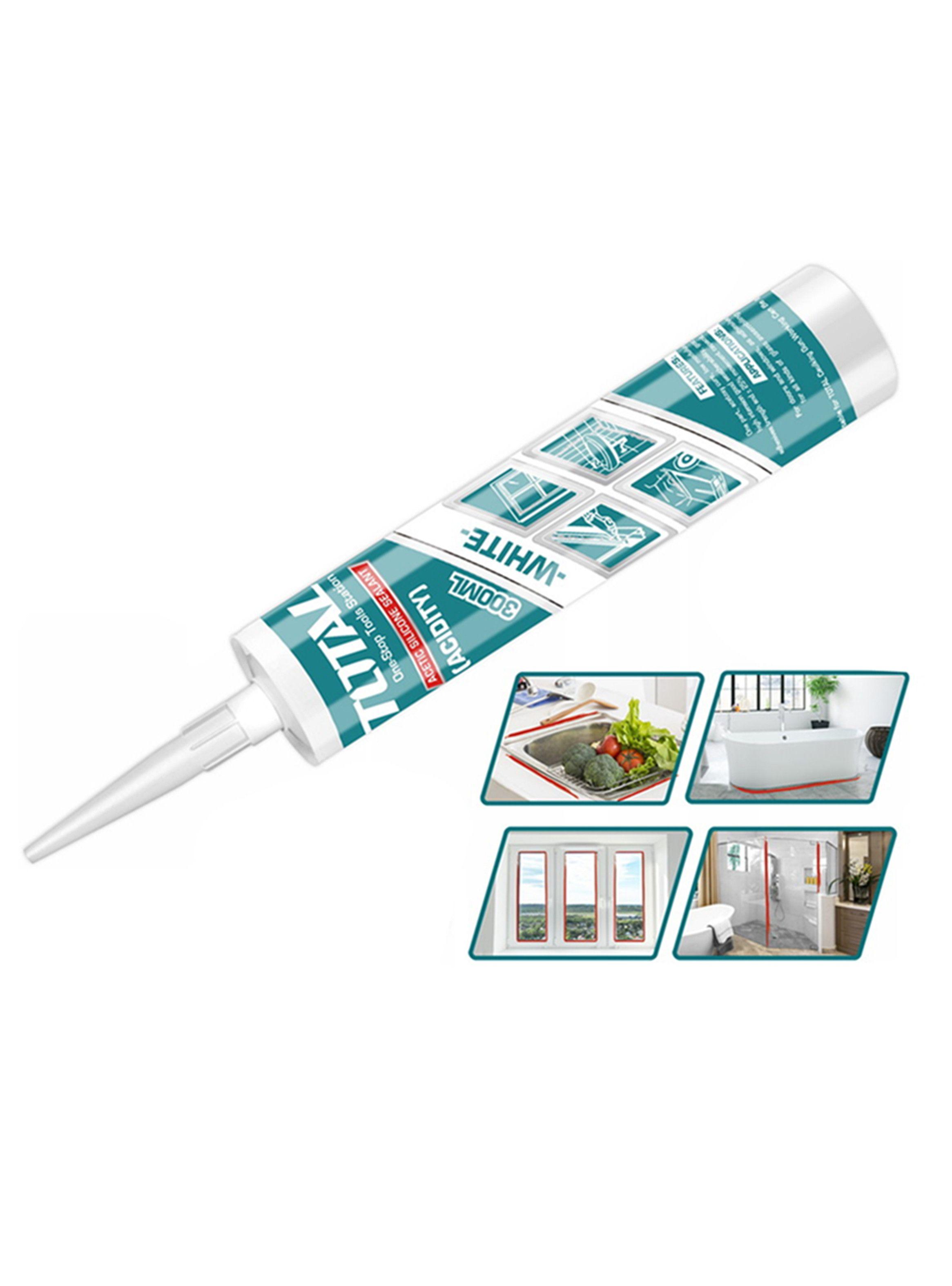 Silicona Sellante Cartucho 300 Ml Color Blanco Total-3
