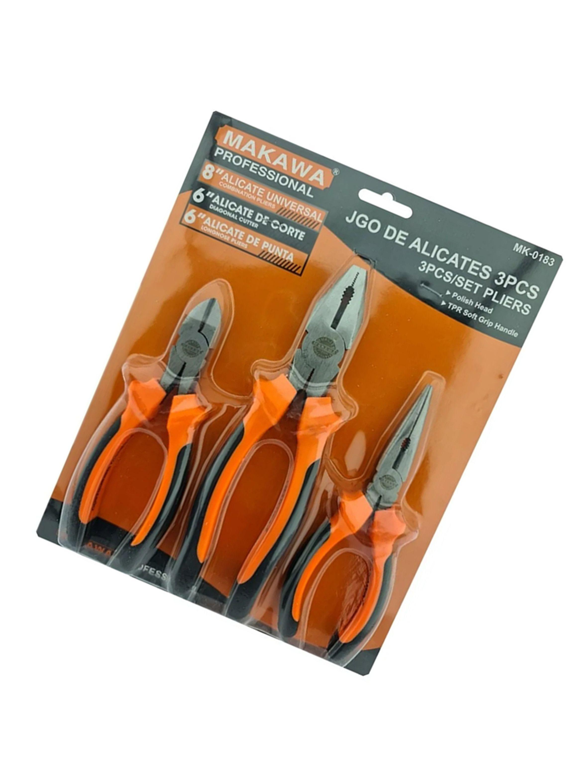 Set Kit Juego De Alicates 3 Piezas Makawa Mk0183-2