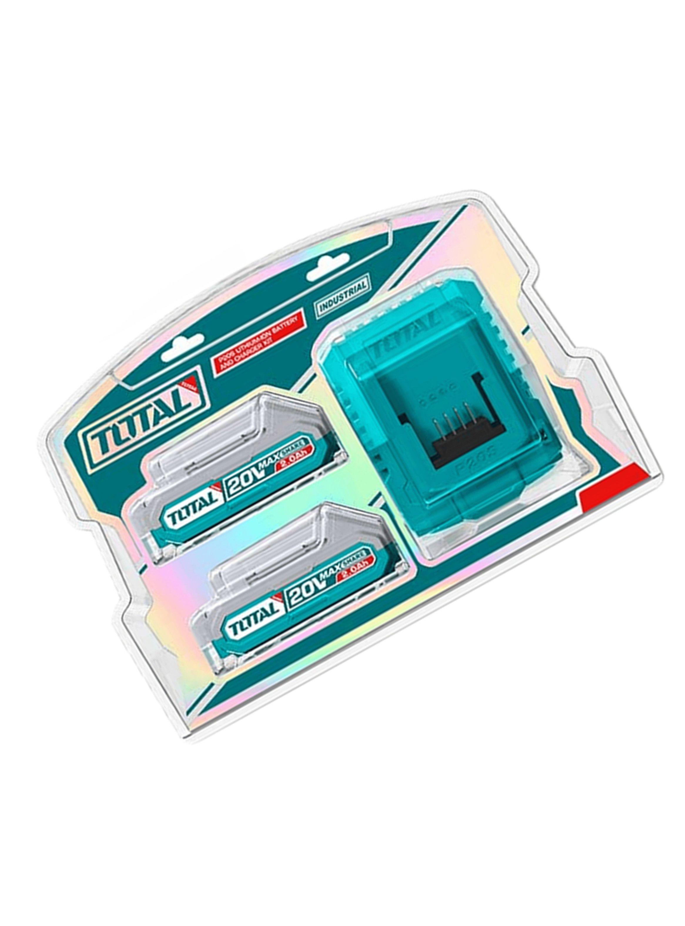 Kit Cargador + 2 Baterias 20v 2ah Total Tfbcpk1222-2