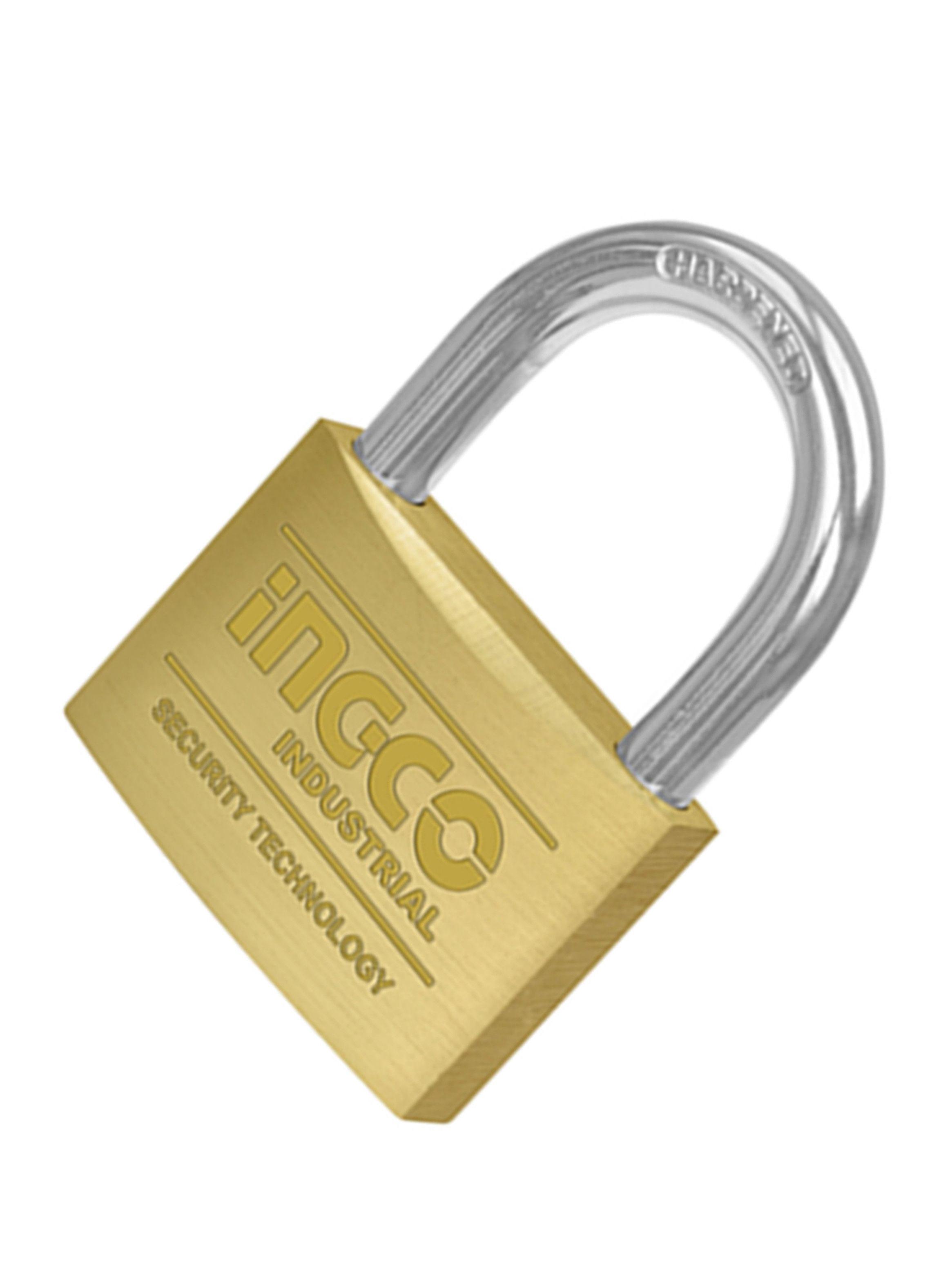 Candado Seguridad De Bronce 60mm Ingco Dbpl0602-2