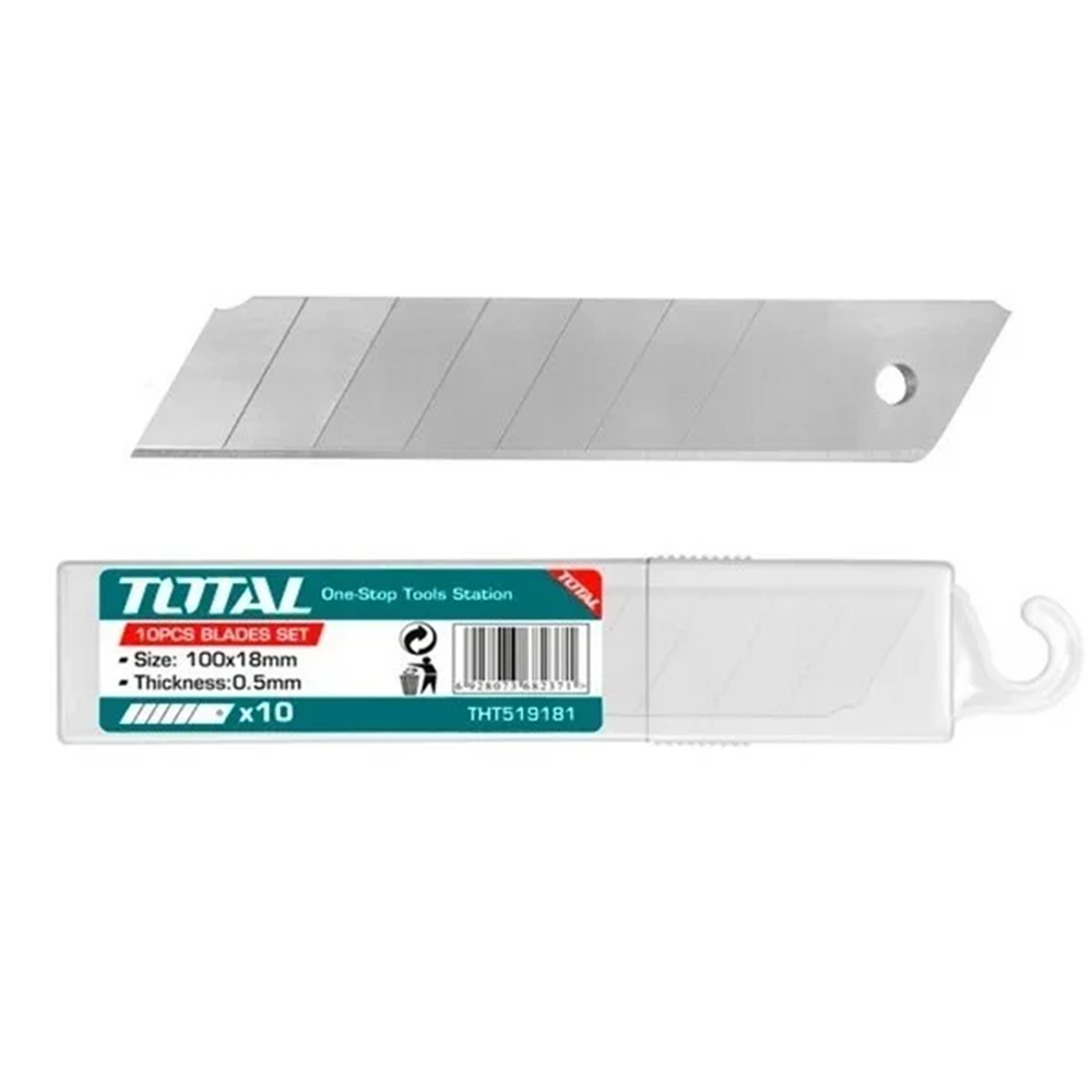 Repuesto Hoja Corta Cartón 18mm 10 Piezas Total-0