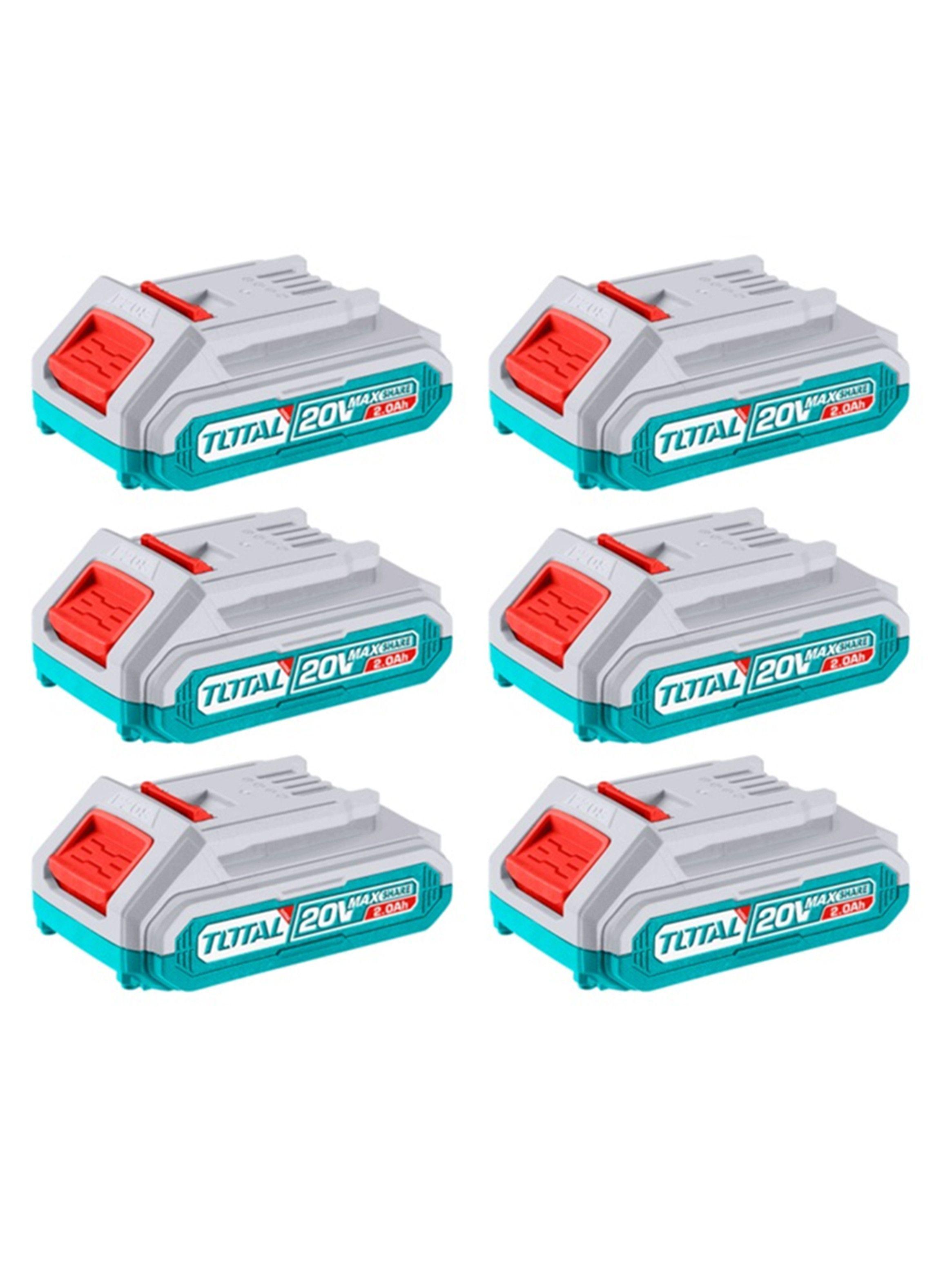 Kit Cargador + 6 Baterias 20v Total Tfbcli20611-0