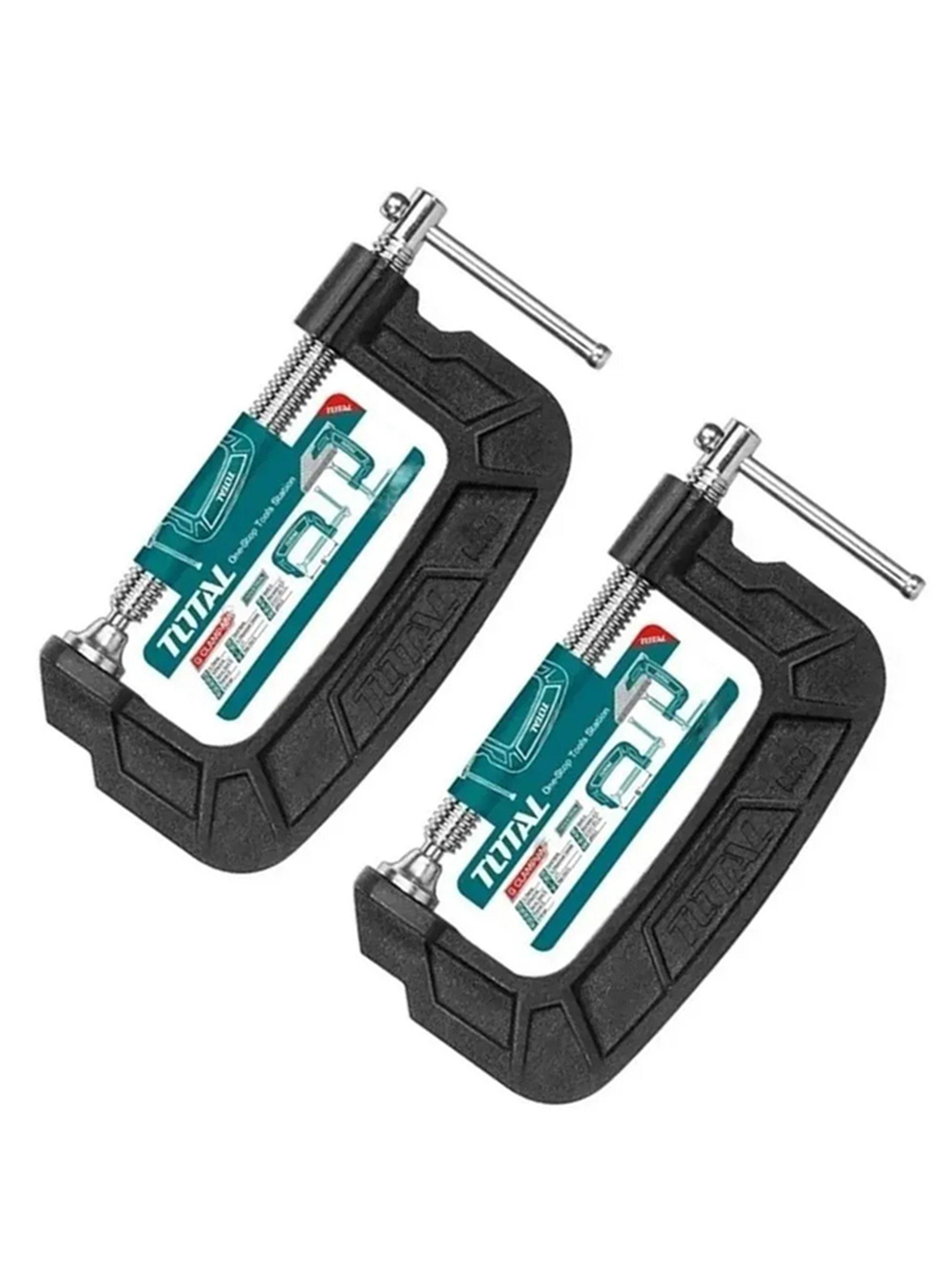 Pack 2 Prensa Tipo C 3 (75mm) Pulgadas Total-0