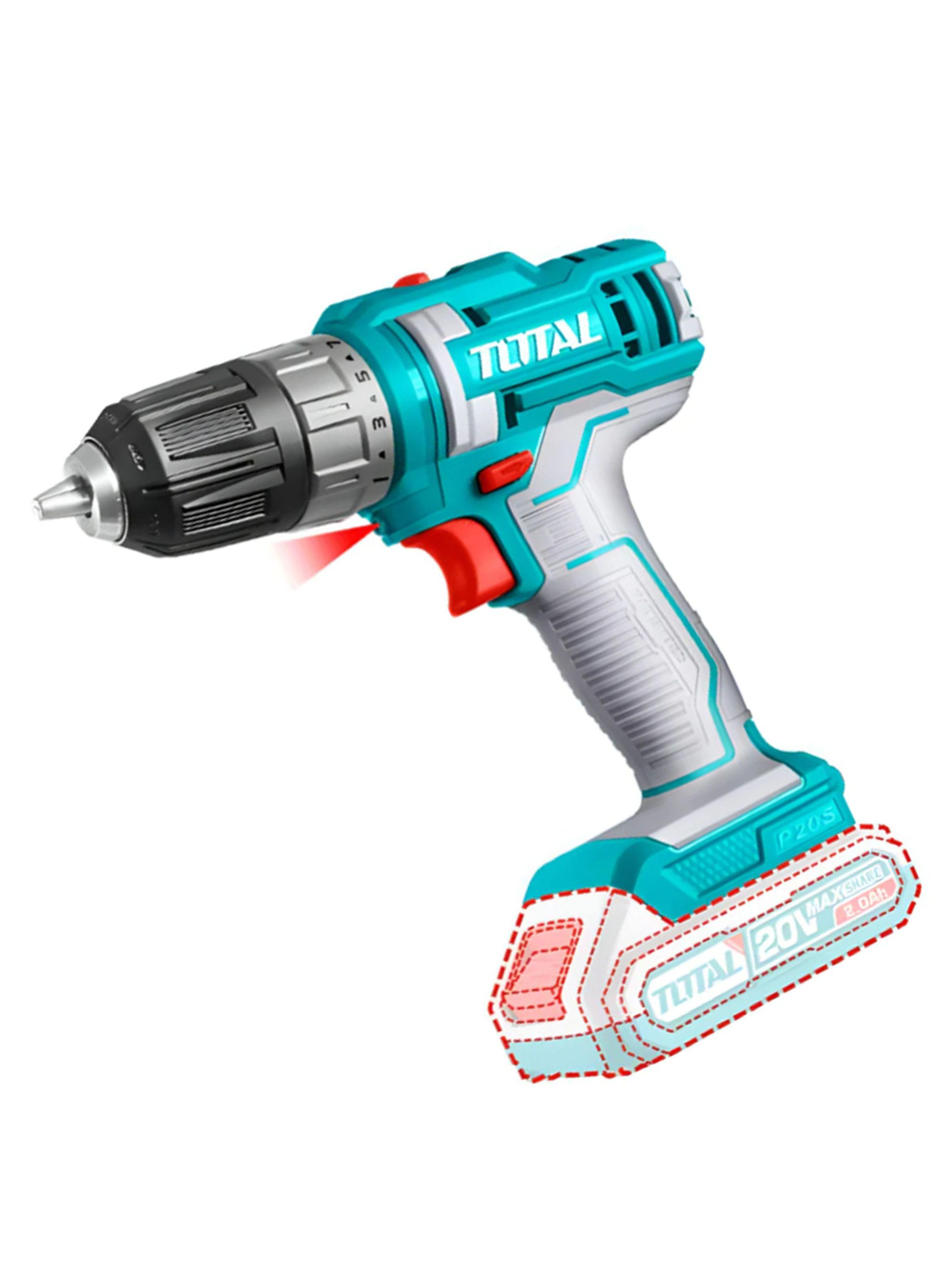Taladro Atornillador Inalambrico 10mm 20v Total Tdli200515-1