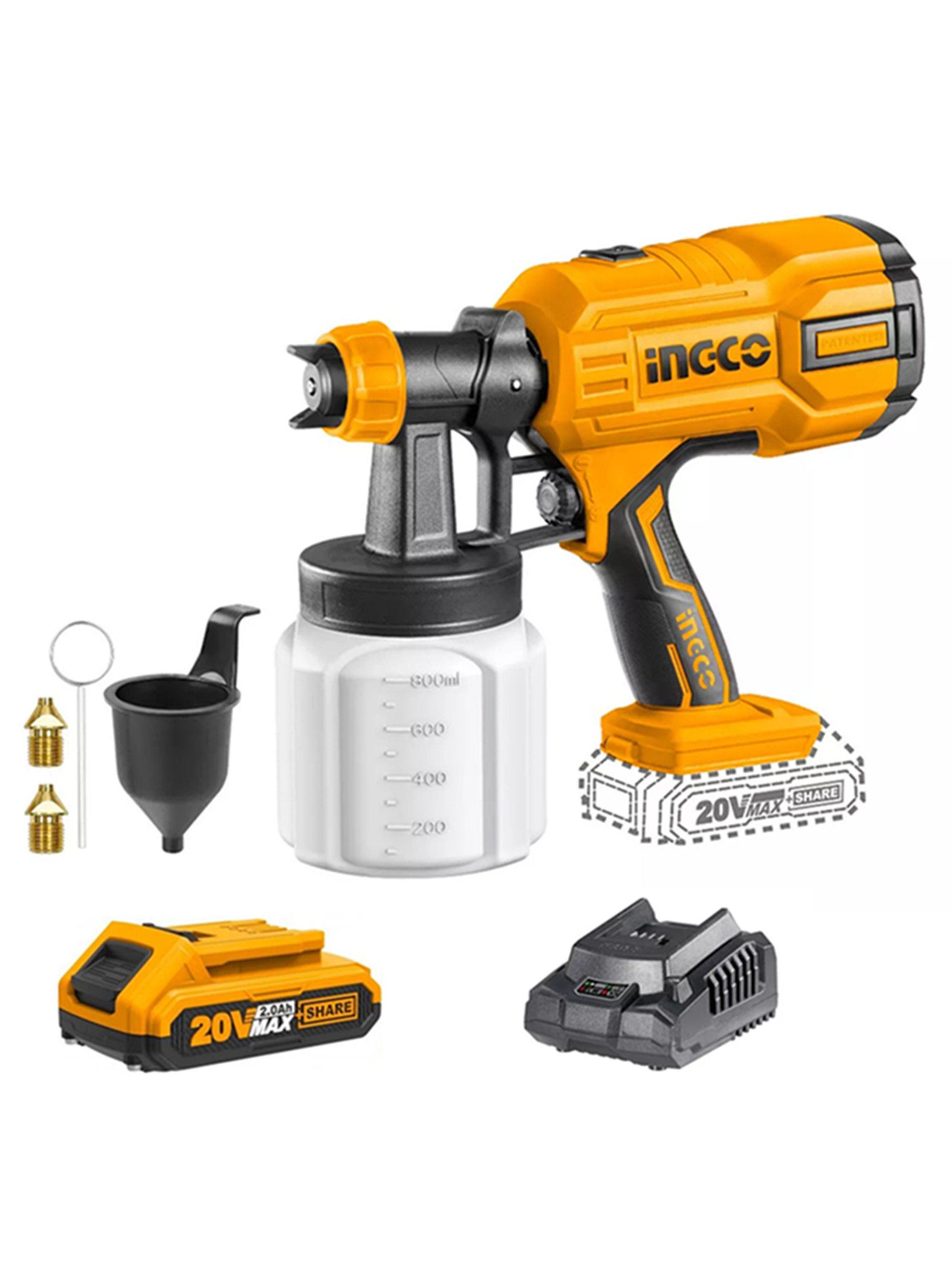 Pistola De Pintura 20v Bat+ Cargador Ingco Csgli2003  -0