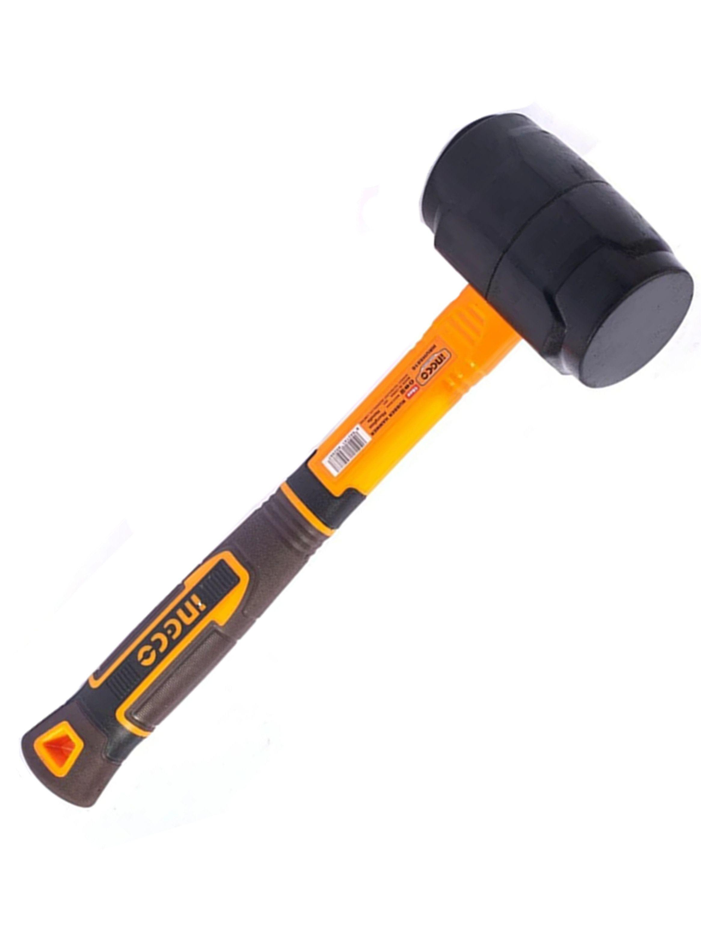 Combo Martillo Mazo De Goma 16oz Ingco Hruh8816-1