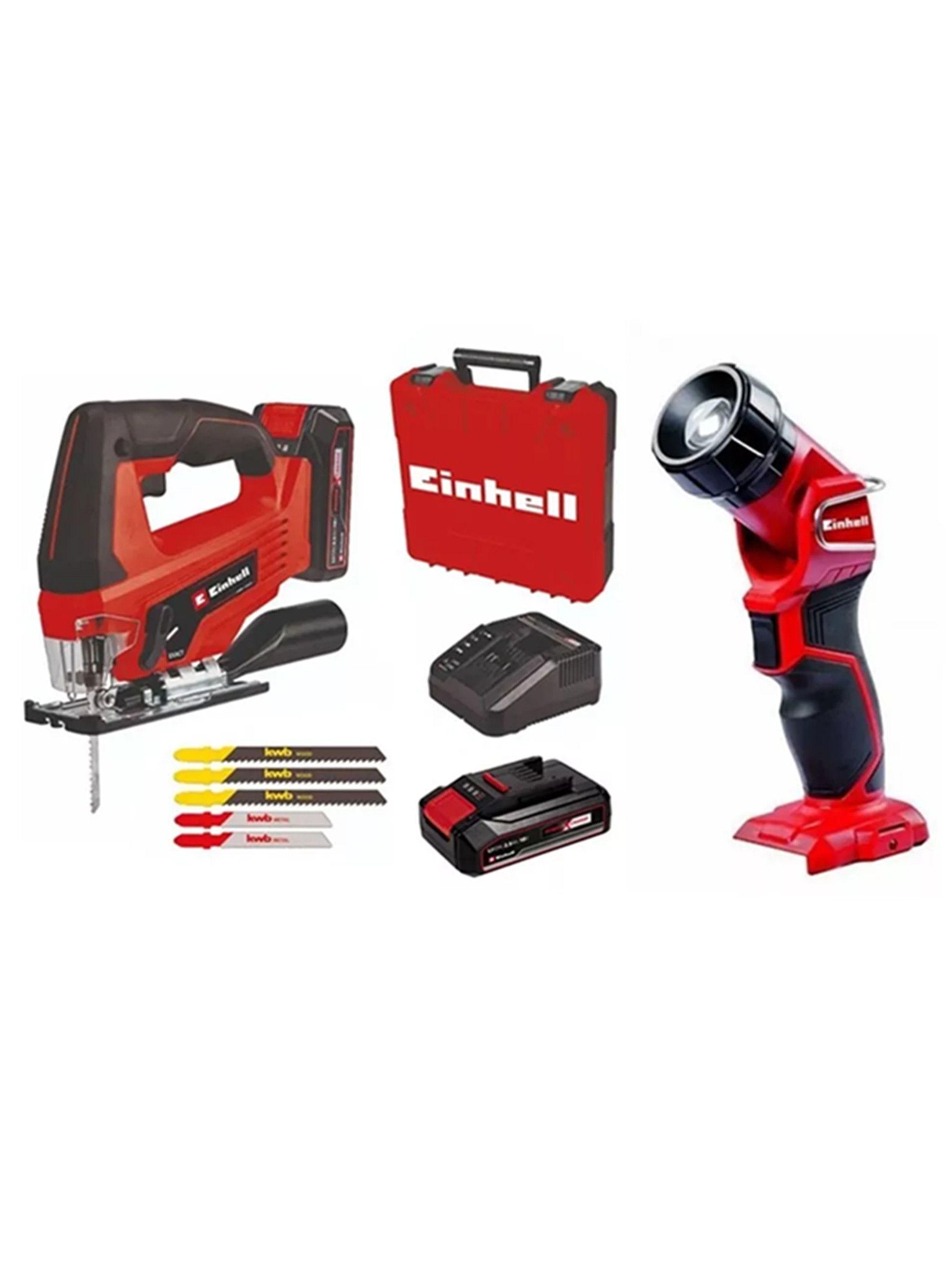 Sierra Caladora 18v C/5 Hojas Bat+ Carg+ Linterna-0