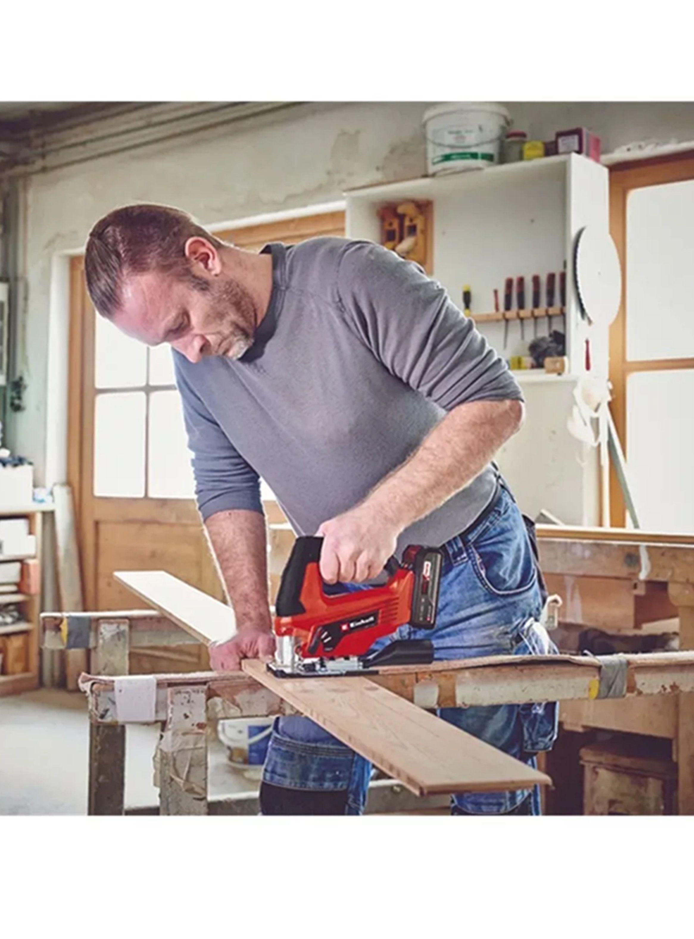 Sierra Caladora 18v C/5 Hojas Bat+ Carg+ Linterna-3