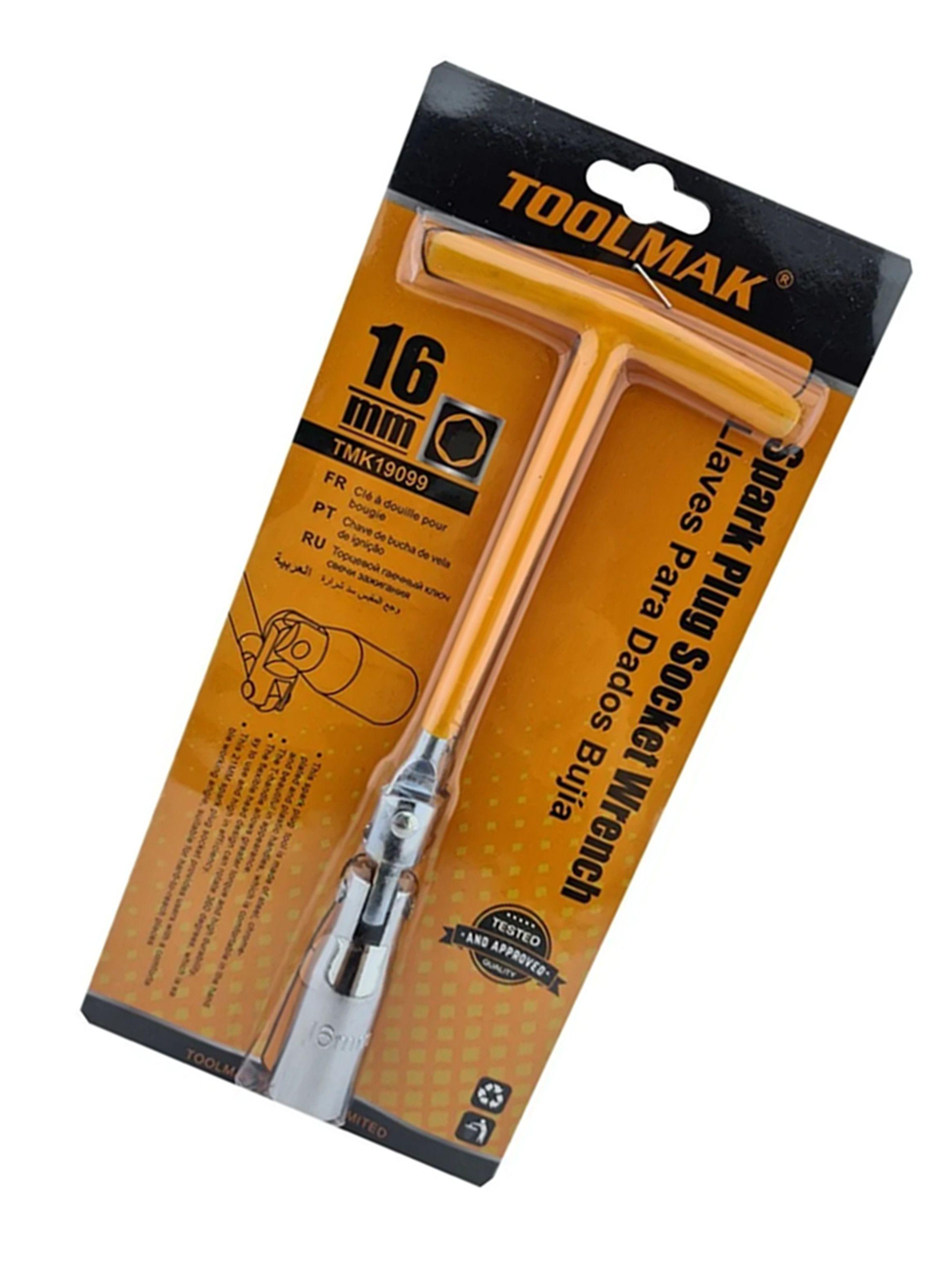 Llave Dado Saca Bujia Auto 16mm Toolmak Tmk19099-2