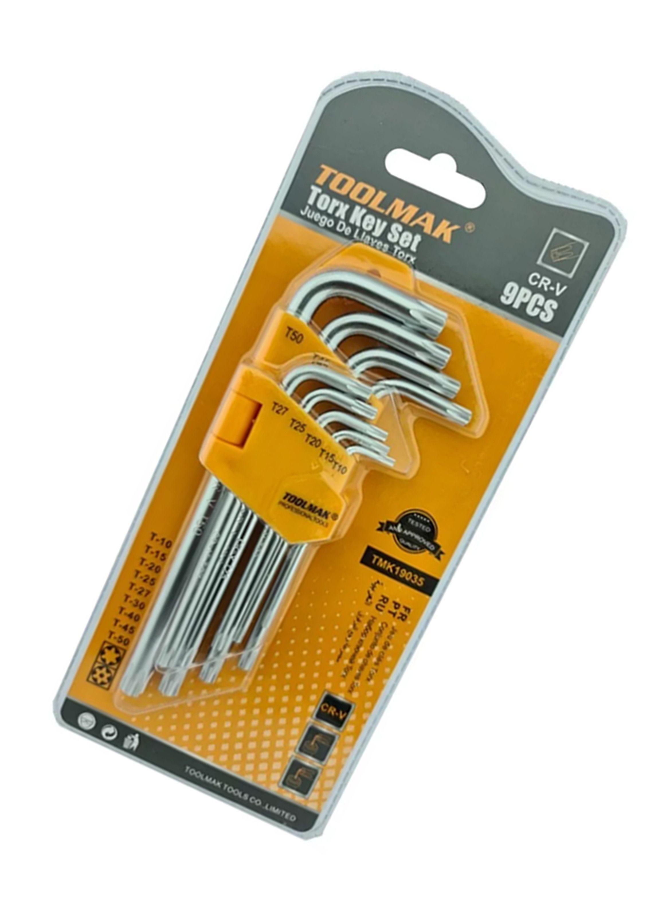 Set De Llaves Medianas Allen Estrella 9 Piezas Tmk-2