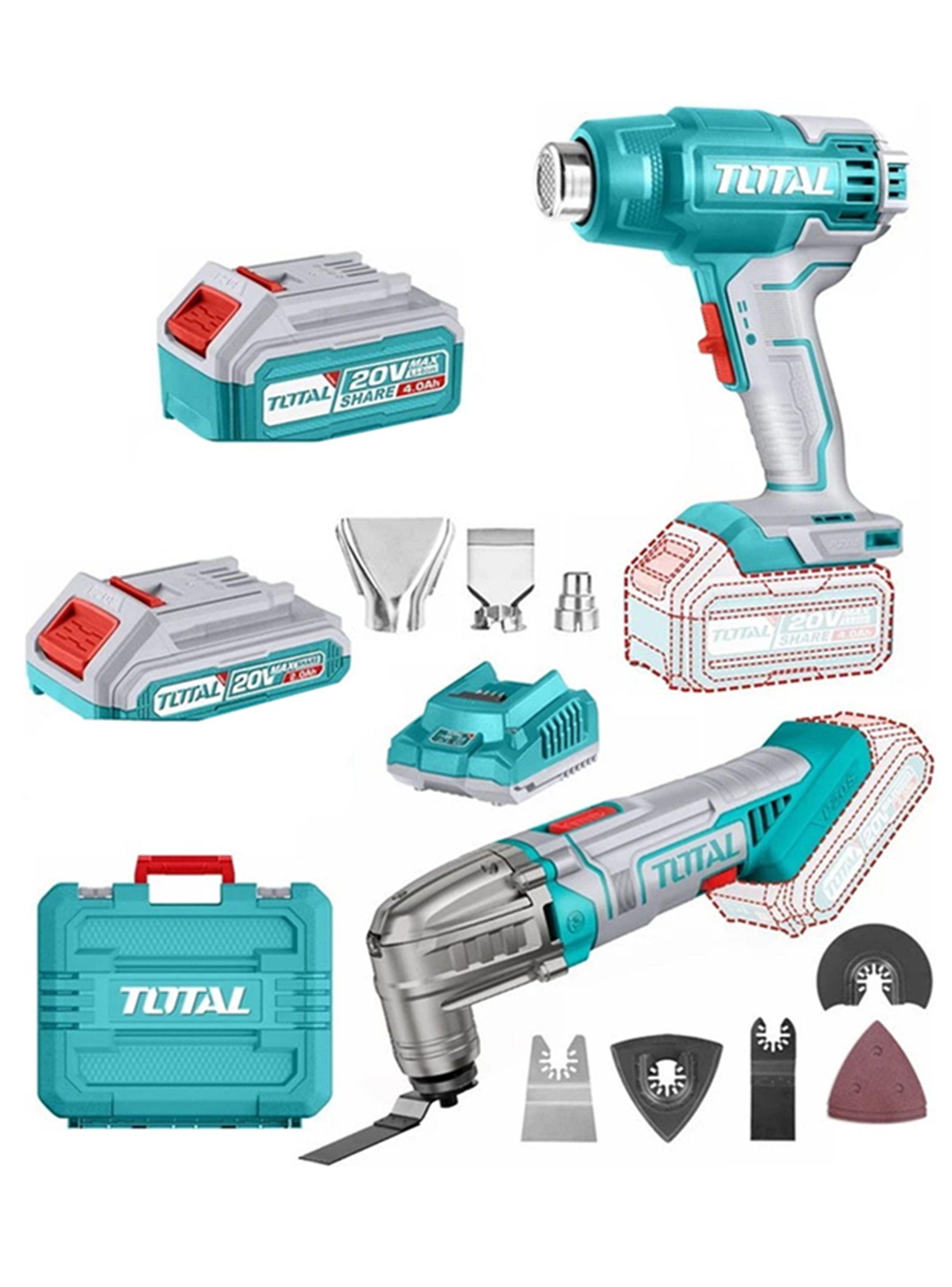 Kit Pistola De Calor + Herramienta Oscilante Multiuso 20v-0