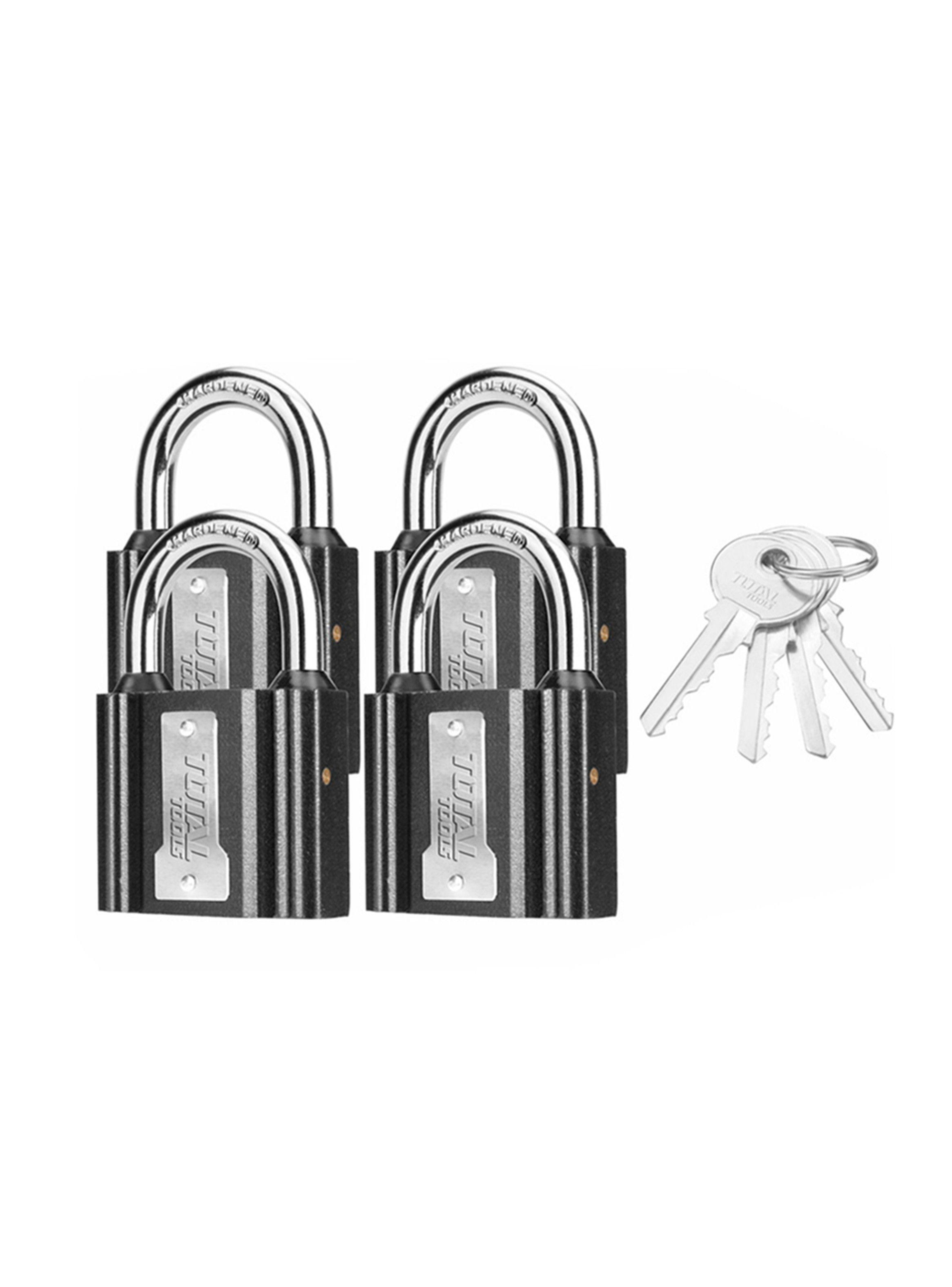 Juego 4 Candado De Seguridad 38 Mm Total Tlk31t4382-0