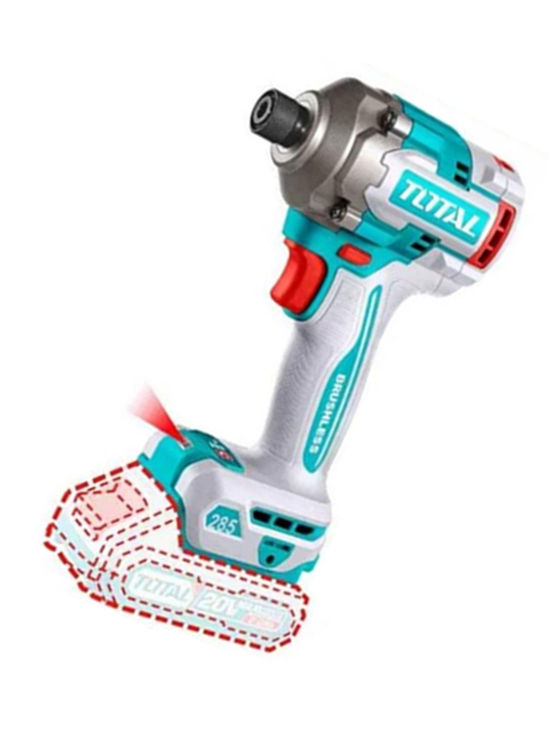 Atornillador De Impacto Inalambrico 1/4 20v + Puntas Total-2