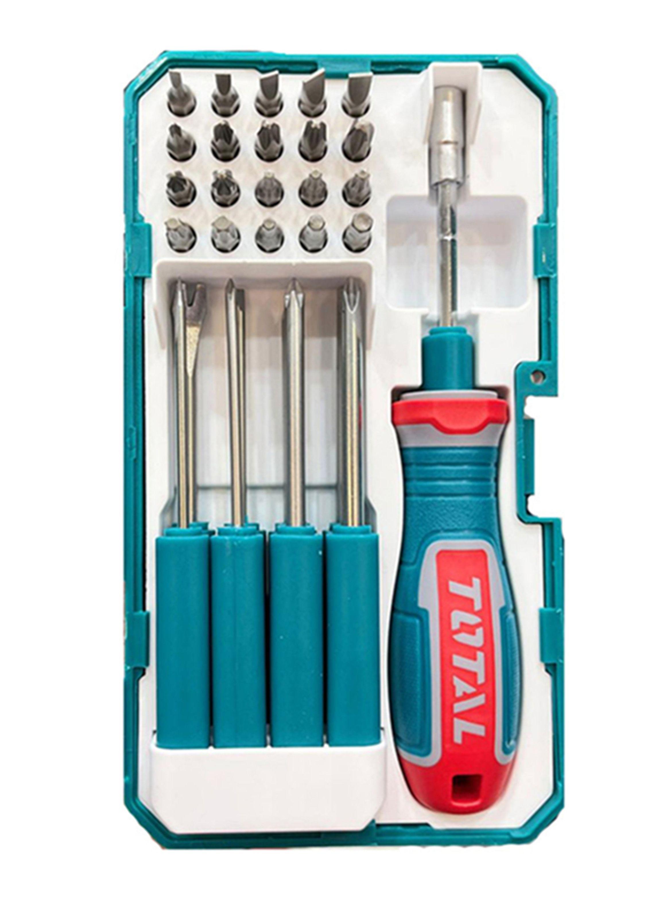 Kit Set Juego Desatornilladores 30 Piezas Total Tacsd30306-0