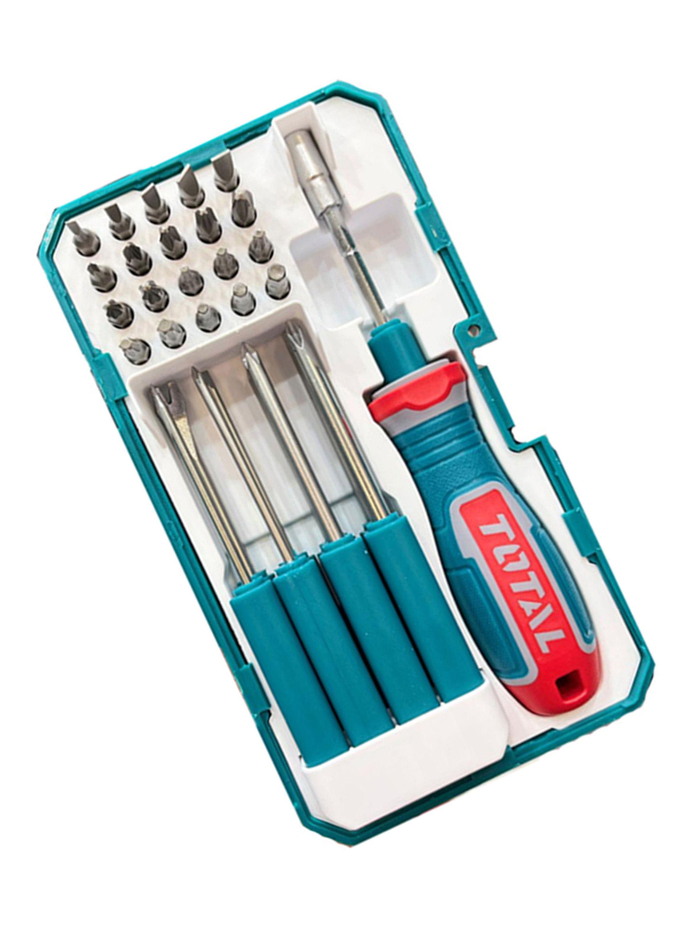 Kit Set Juego Desatornilladores 30 Piezas Total Tacsd30306-1