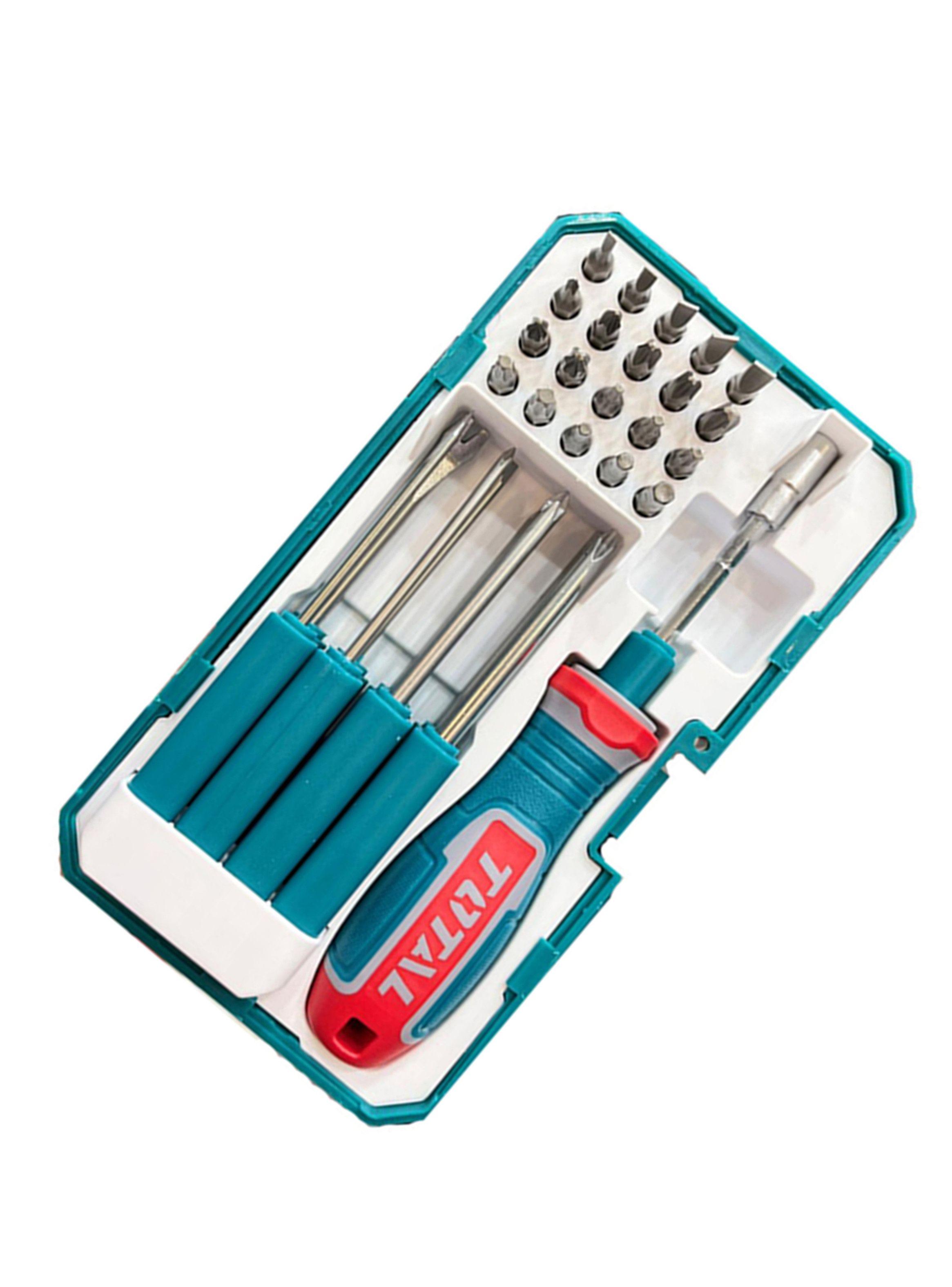 Kit Set Juego Desatornilladores 30 Piezas Total Tacsd30306-2
