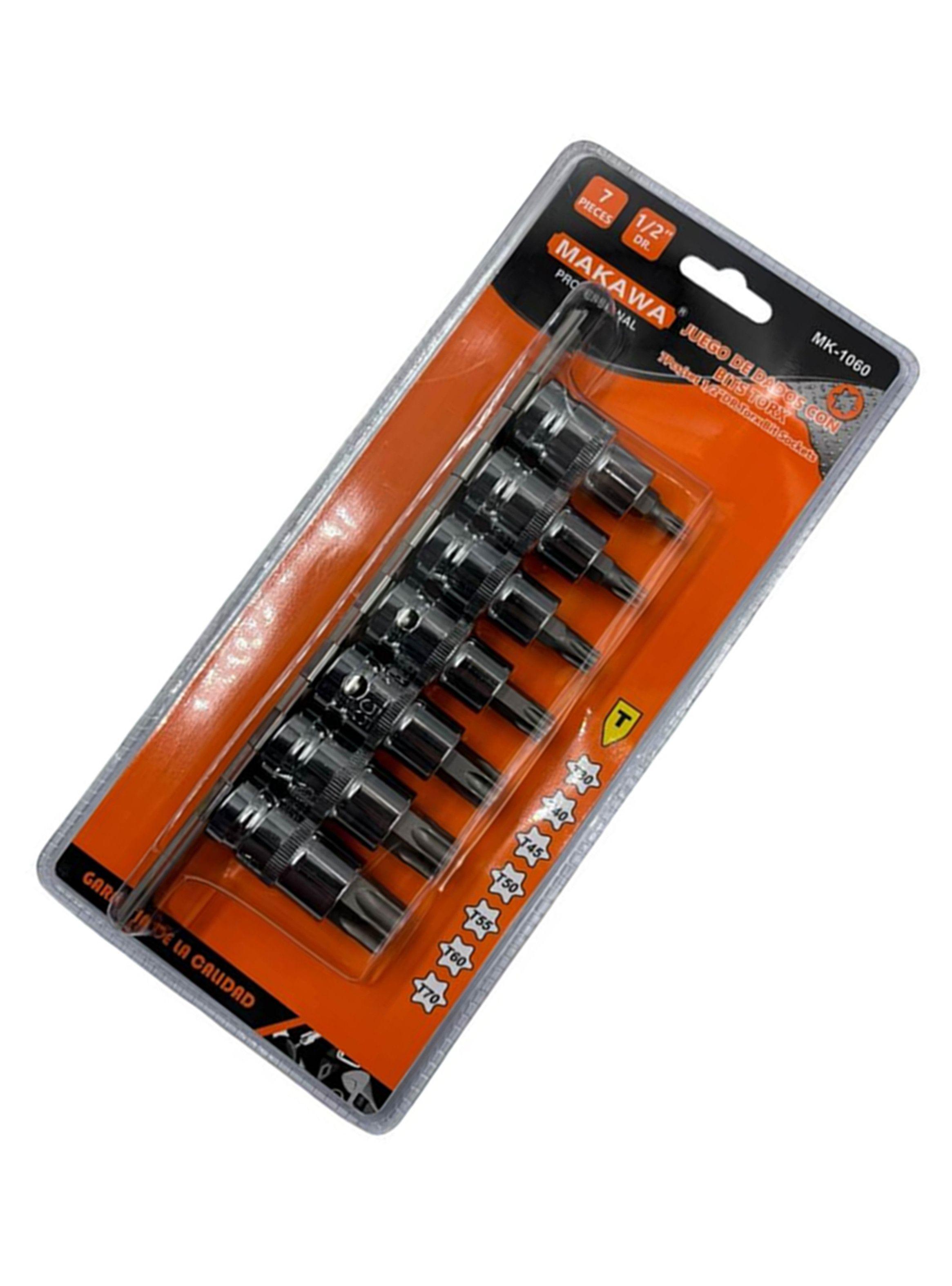 Kit Juego De Dados De Punta Torx 1/2 7 Piezas Makawa-2