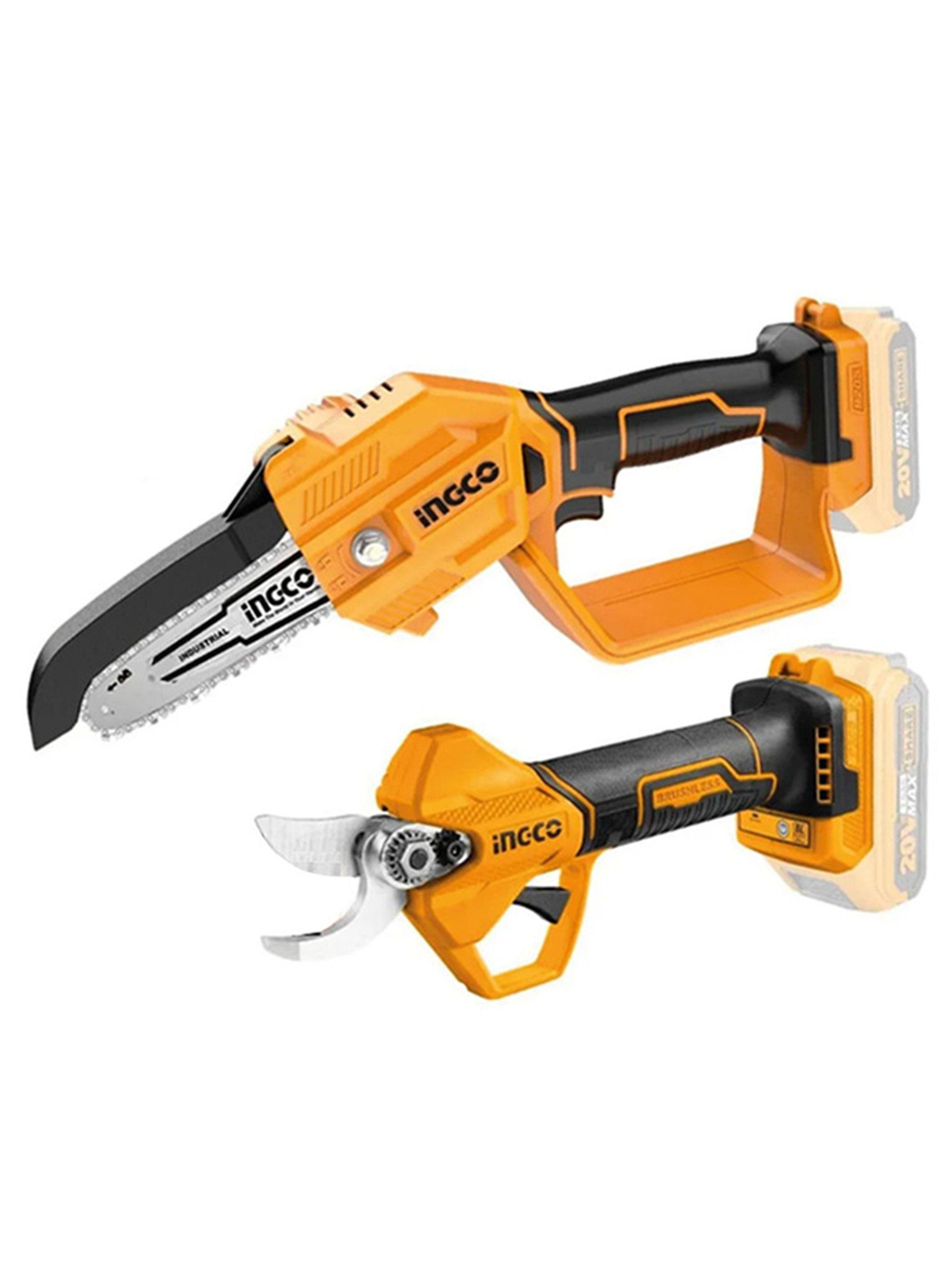 Kit Motosierra + Tijera De Podar Jardin 20v Ingco Cosli23065   -1