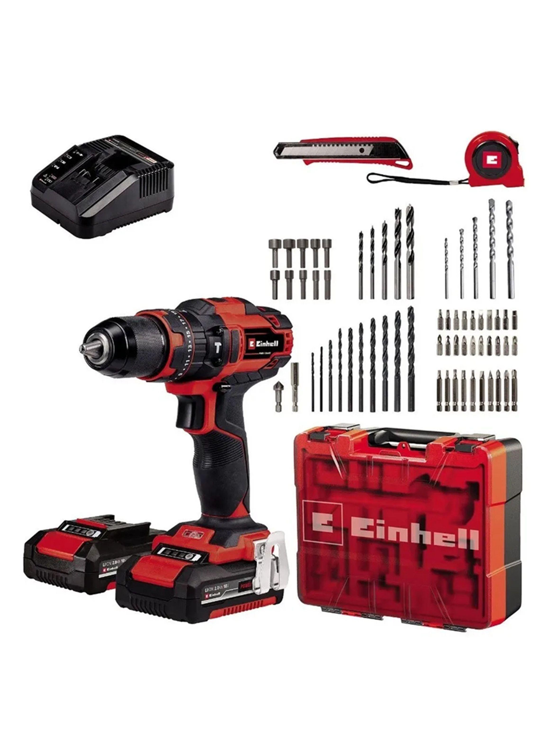 Taladro Atornillador Percutor 13mm 2Bat 18v+64 Acc-0