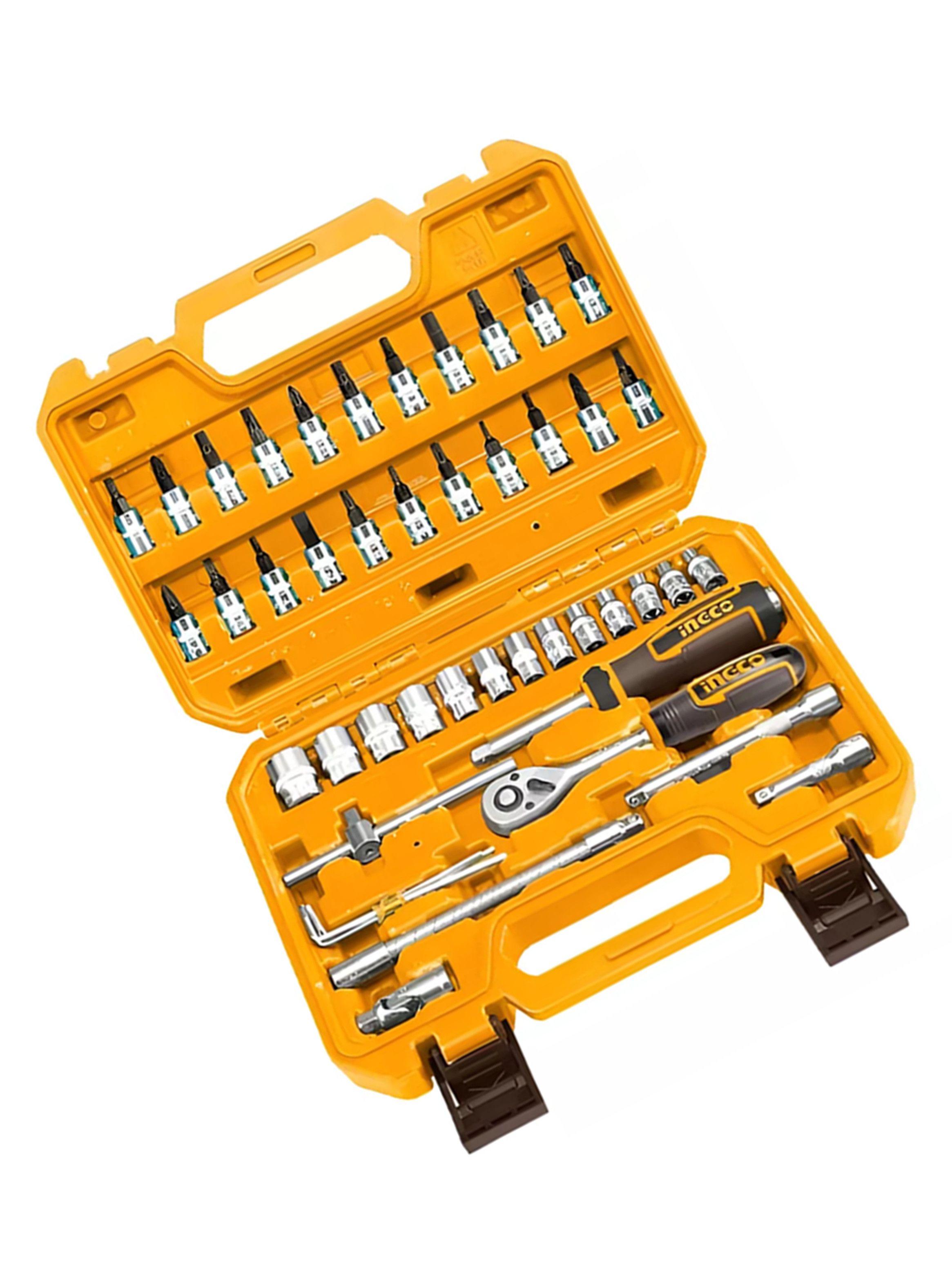 Kit Set Juego Dados Chicharra 1/4 46 Piezas Ingco Hkts14462-1