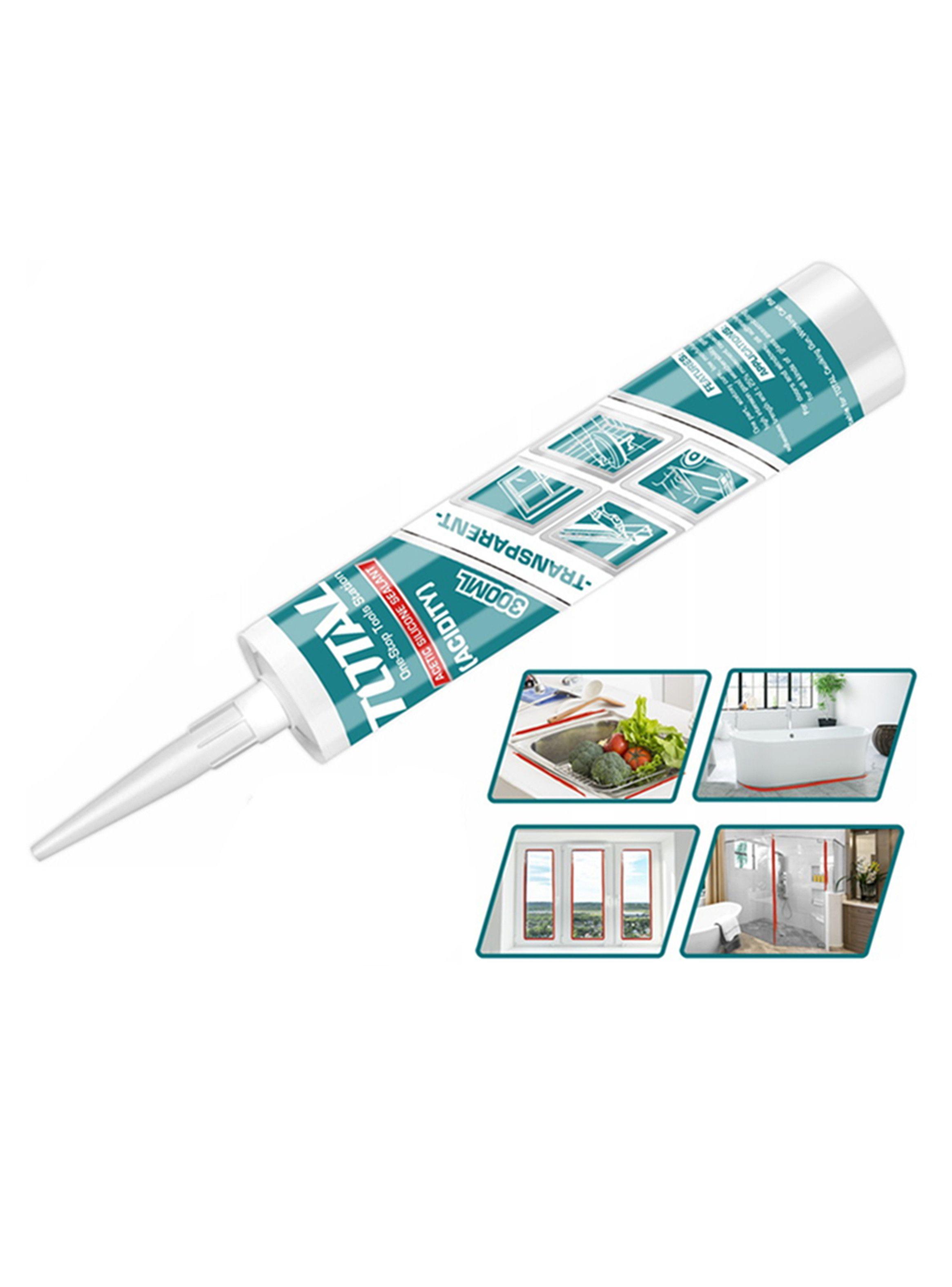 Silicona Sellante Cartucho 300 Ml Color Transparente Total-3