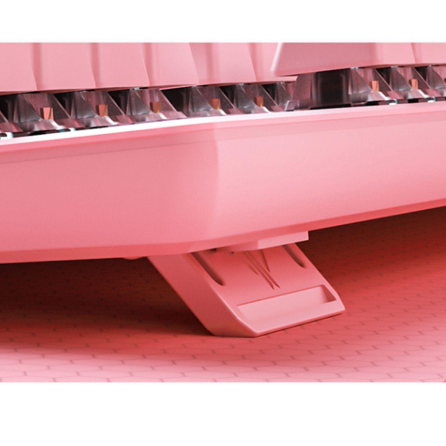 Teclado mecánico rosa switch red robocop 104k-4