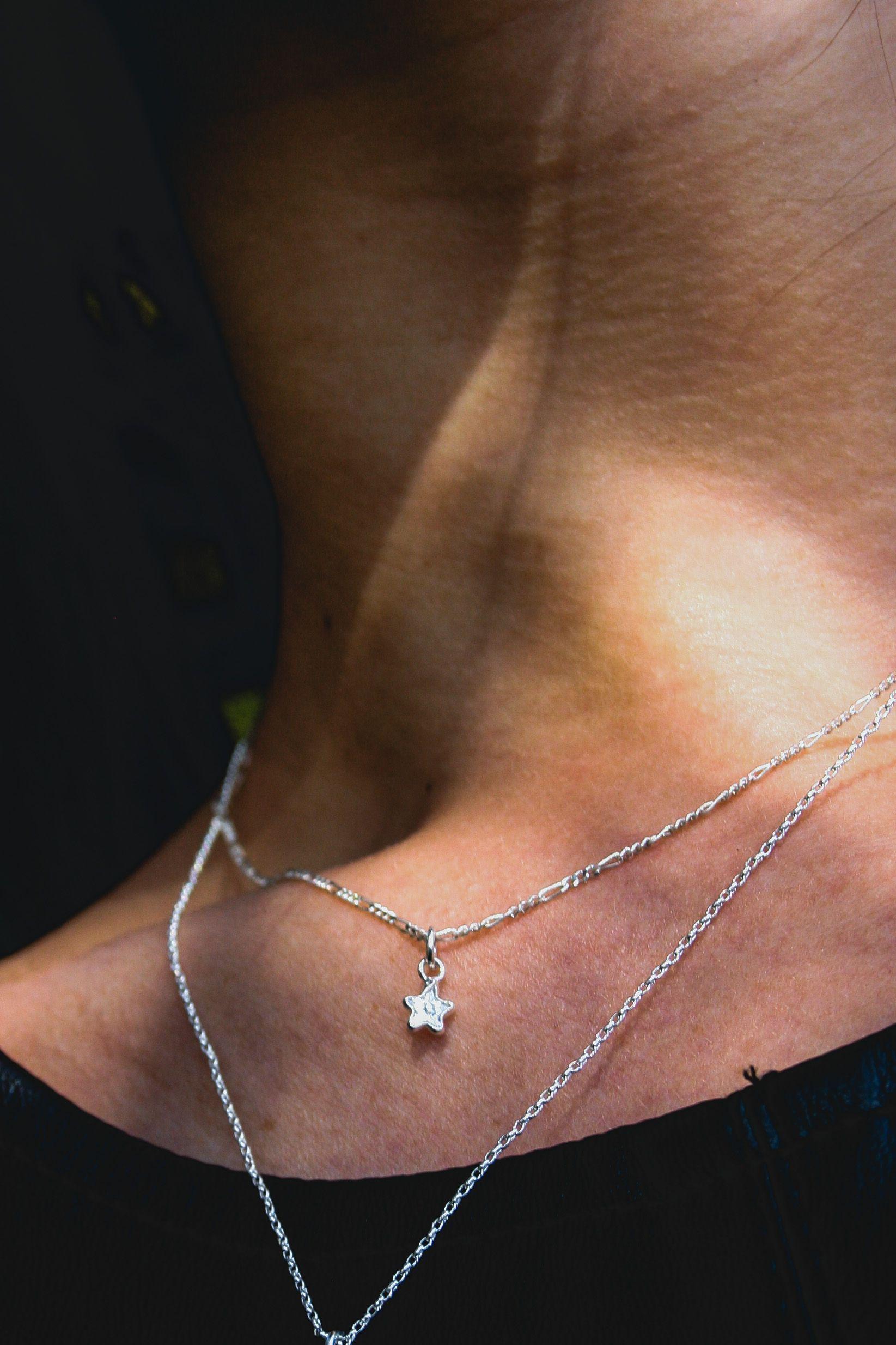 Collar Estrella Circón Plata-2