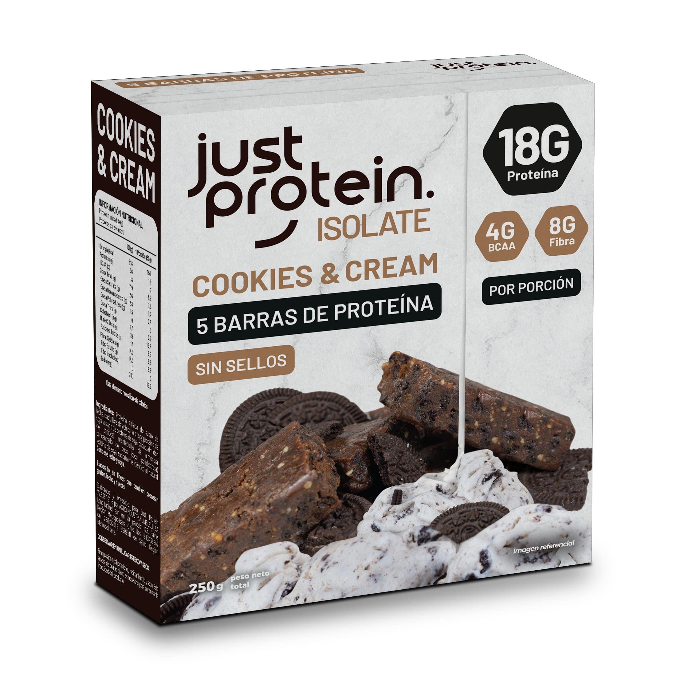 Barra proteína aislada Cookies & Cream 5un-0