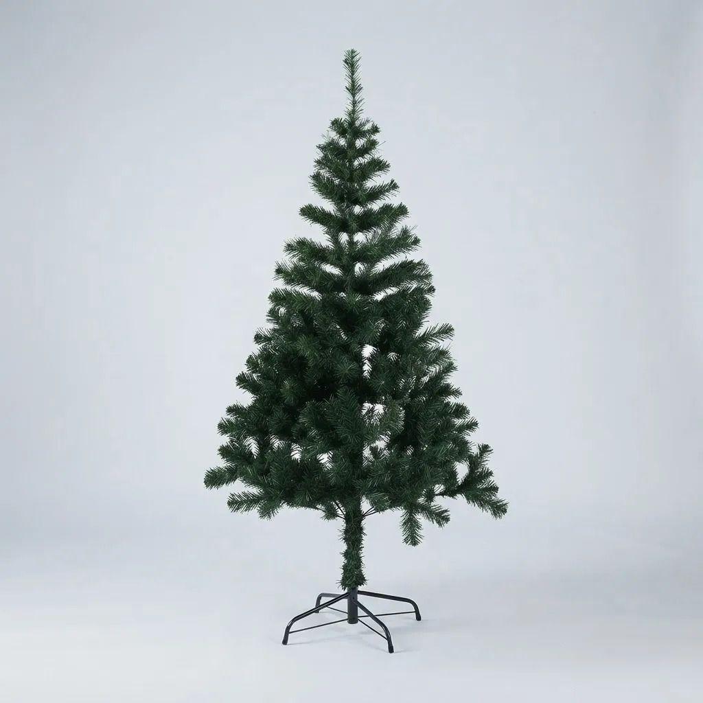 Arbol De Navidad Artificial Verde 150 Cm Con Base Verde-0