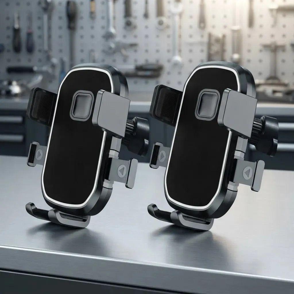 Soporte Celular Para Auto Rejilla Negro Ajustable Pack 2-4