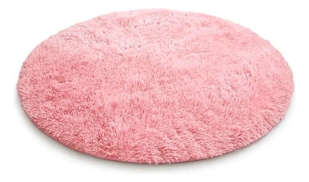 Alfombra Redonda Peluda 150 cm Pelo Largo Super Suave-0