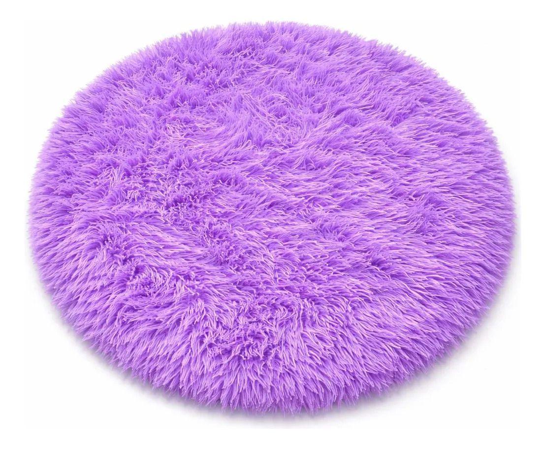 Alfombra Redonda Peluda 150 cm Pelo Largo Super Suave-0