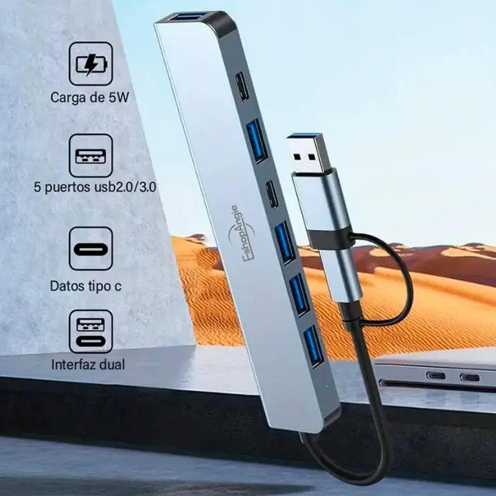 Hub Adaptador Usb Tipo C 7 En 2 Para Mac Macbook Windows Pc-2
