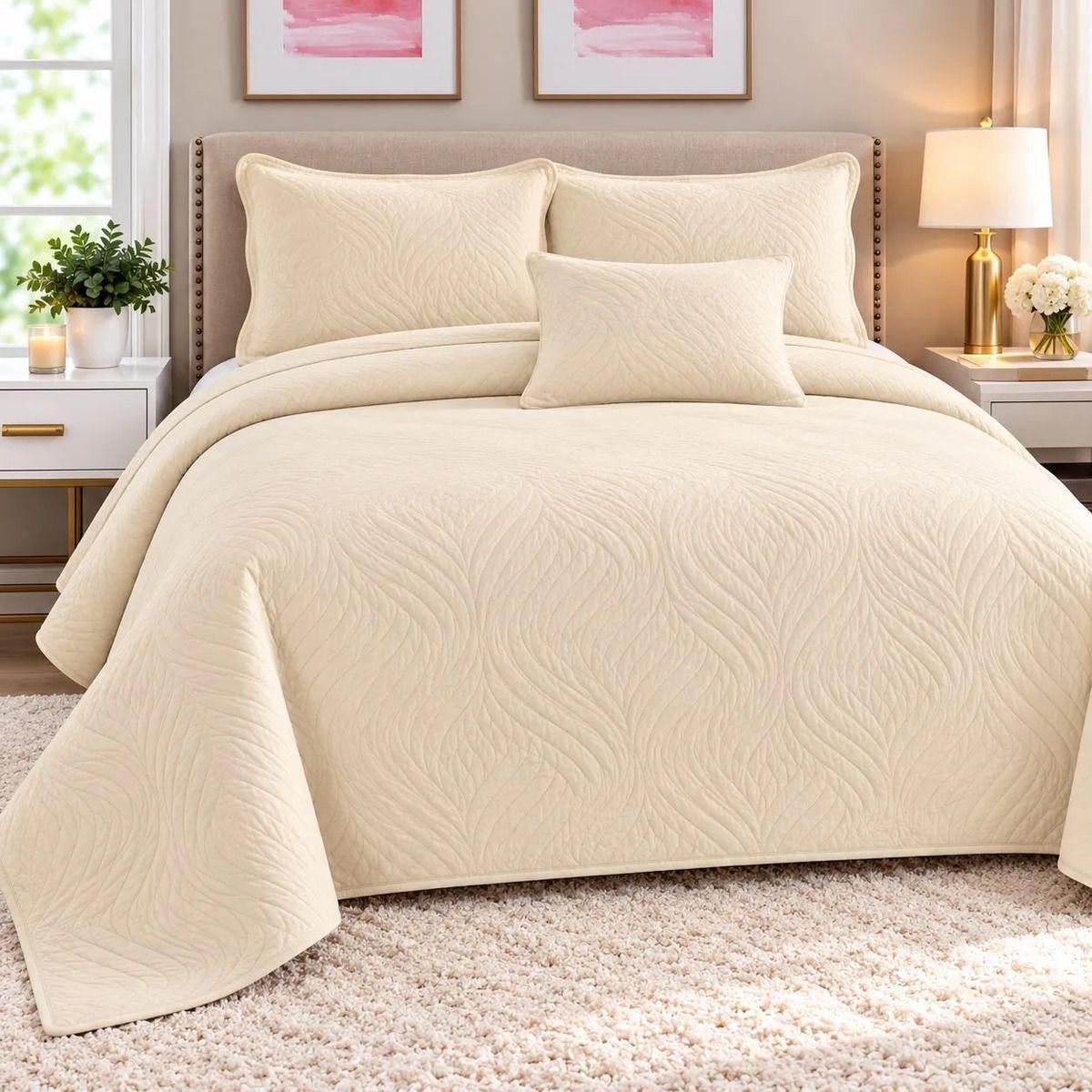 Cubrecama Quilt 1 5 Plazas Cobertor Verano Liviano con 1 Funda-0