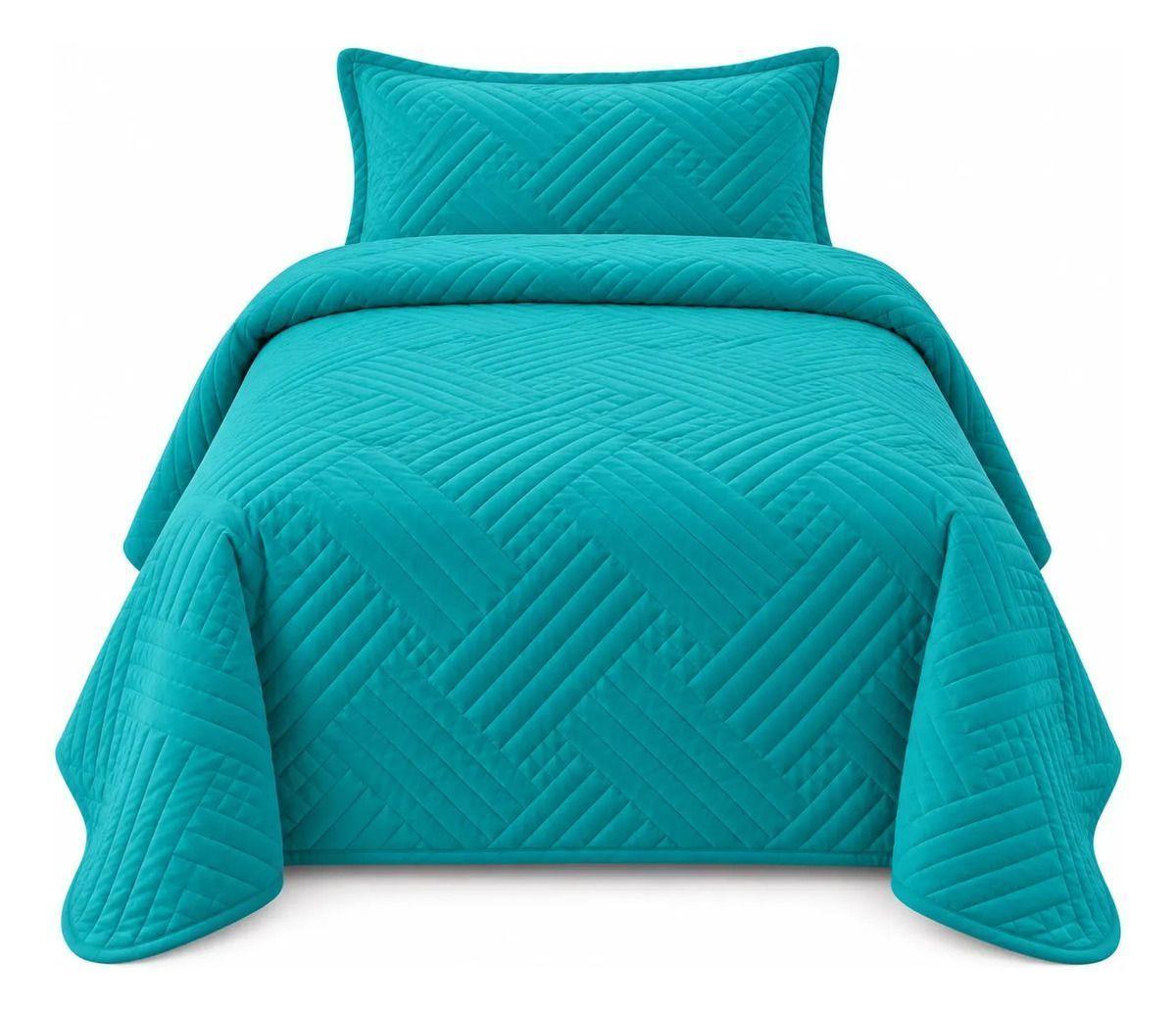 Cubrecama Quilt 1 5 Plazas Cobertor Verano Liviano con 1 Funda-0