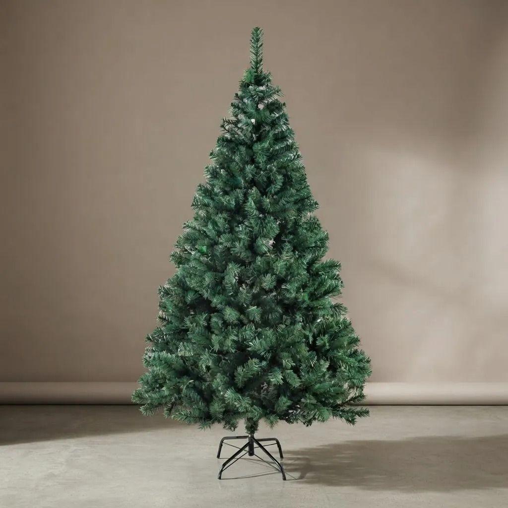 Arbol De Navidad Frondoso Artificial 150 Cm Verde Con Base Verde-0