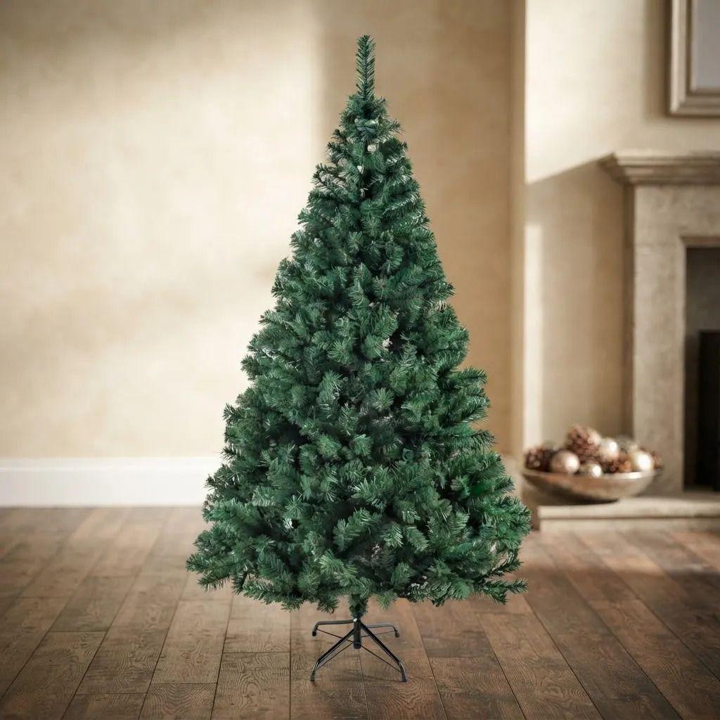 Arbol De Navidad Frondoso Artificial 150 Cm Verde Con Base Verde-2