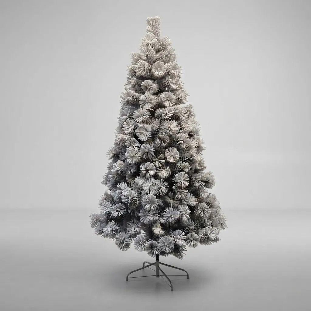 Arbol De Navidad Nevado 240 Cm Frondoso Tupido Premium Blanco-0