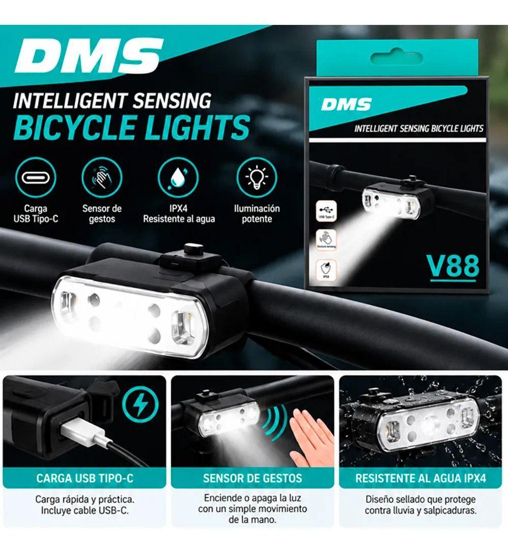 Luz Bicicleta Delantera Usb Recargable Impermeable-3