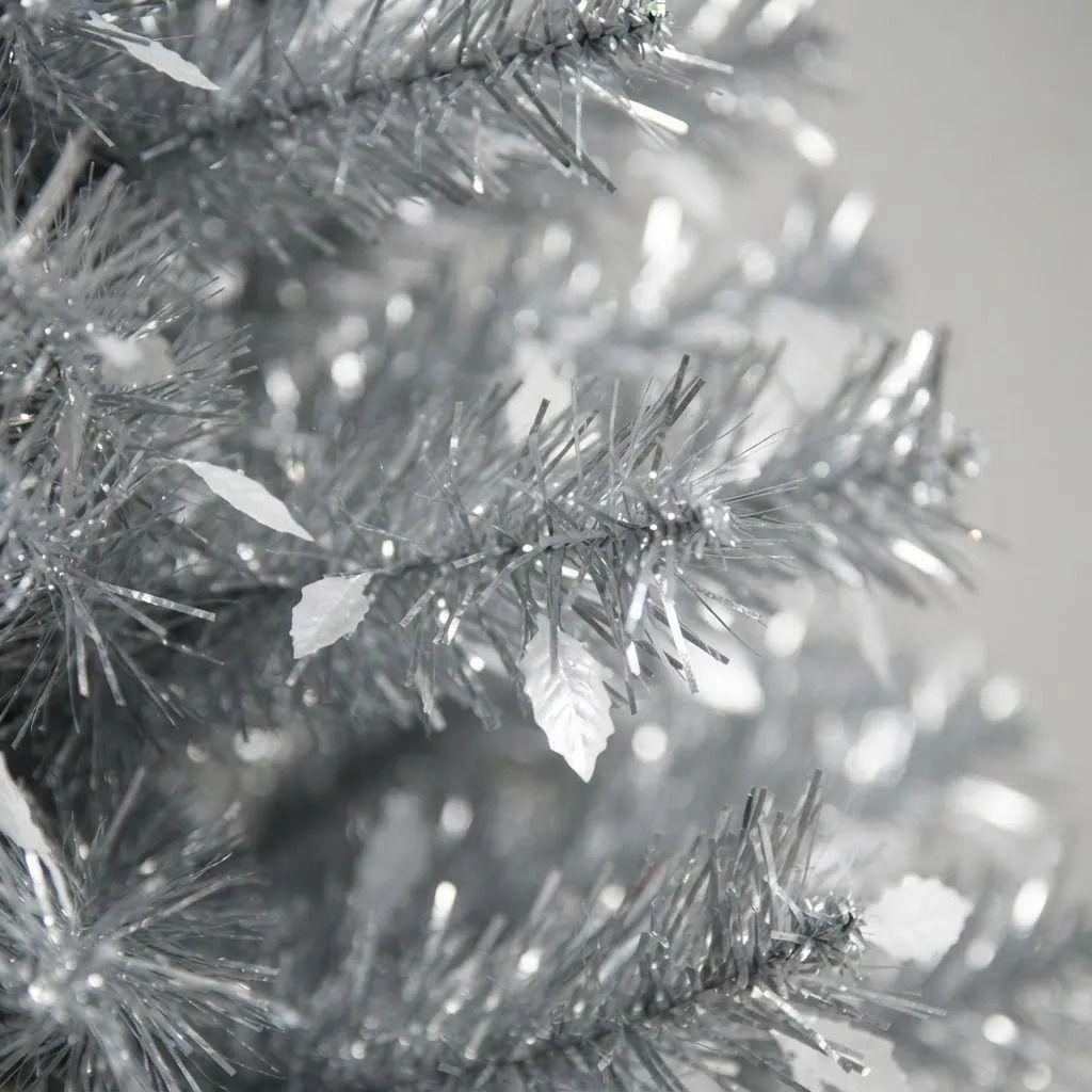 Árbol De Navidad Plegable Nevado Artificial 180 Cm Con Base-3