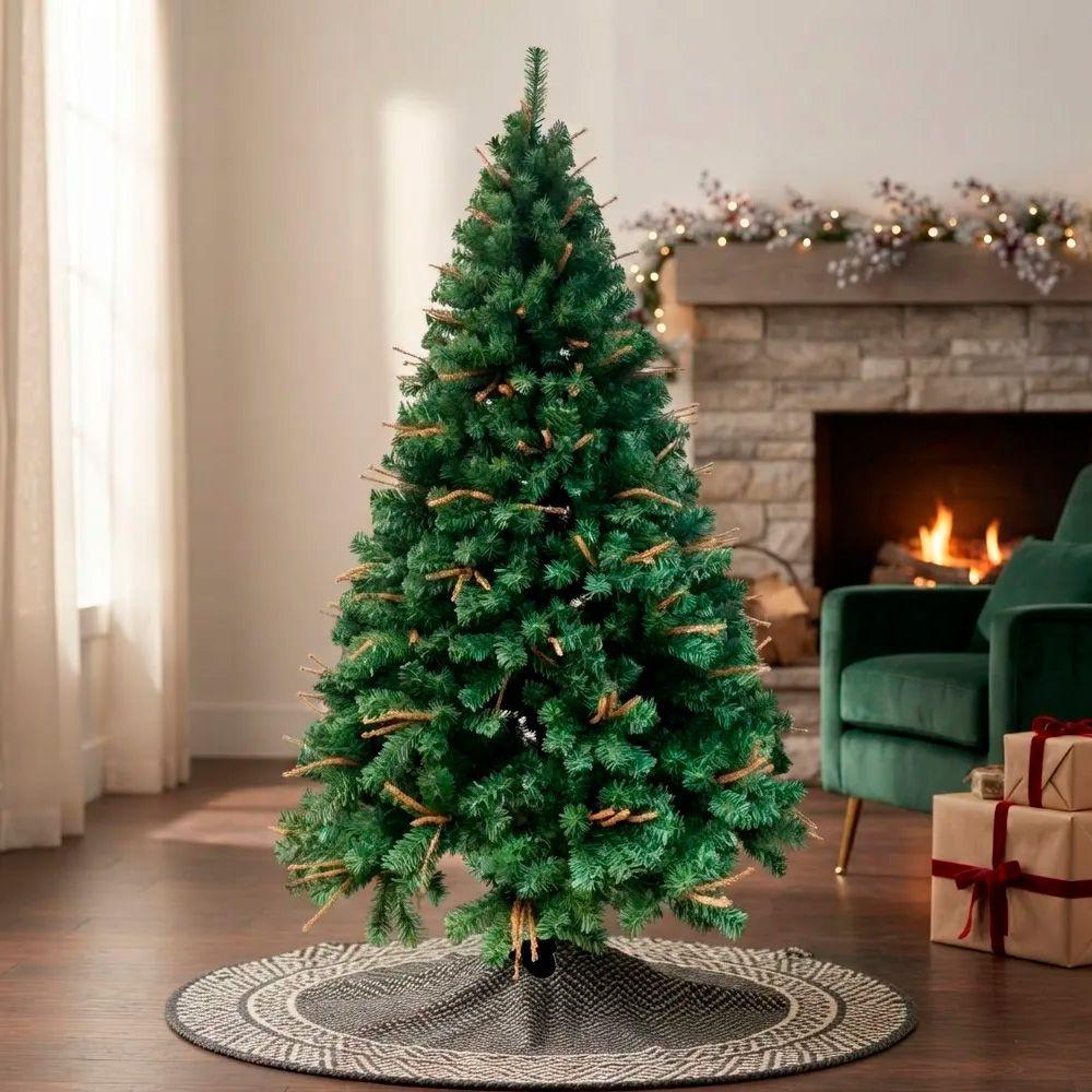Arbol De Navidad Frondoso Tupido Conico 150cm Verde-2