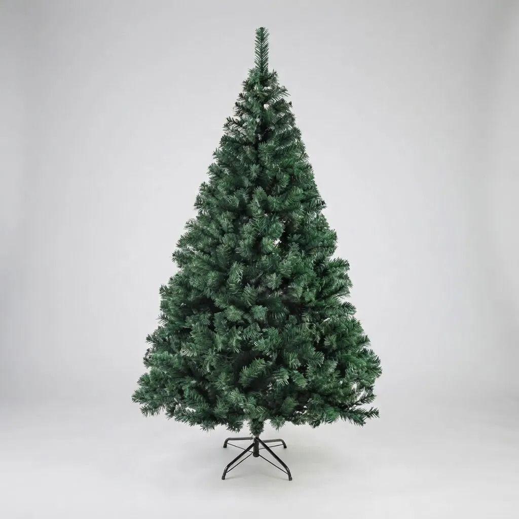 Arbol De Navidad Frondoso Artificial 210 Cm Verde Con Base Verde-4