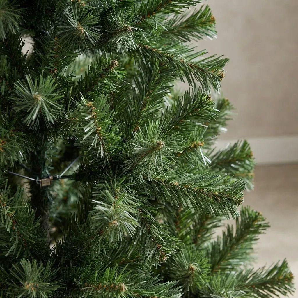Arbol De Navidad Frondoso Artificial 210 Cm Verde Con Base Verde-3