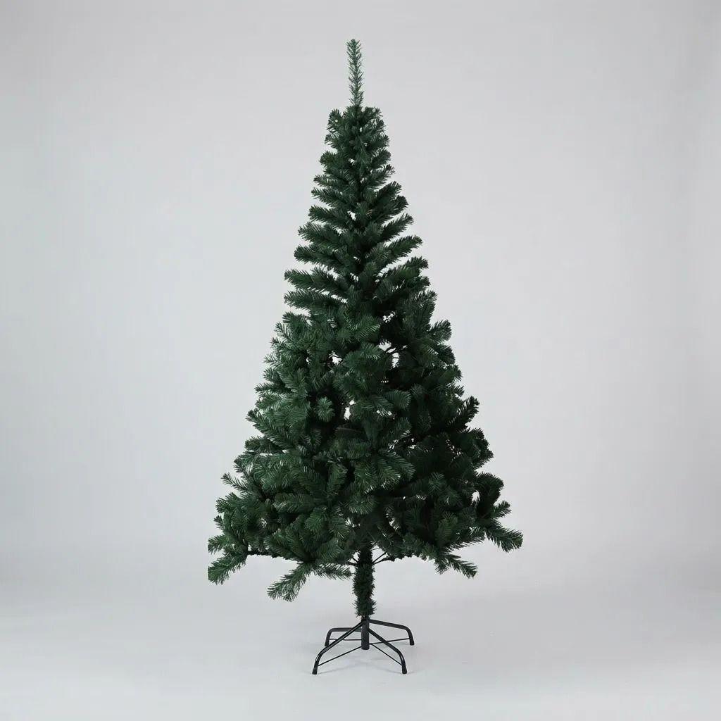 Arbol De Navidad Artificial 180 Cm Verde Oscuro Con Base Verde-0
