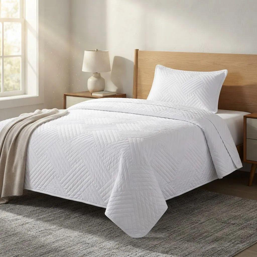 Cubrecama Quilt King Cobertor Verano Liviano con 2 Fundas-2