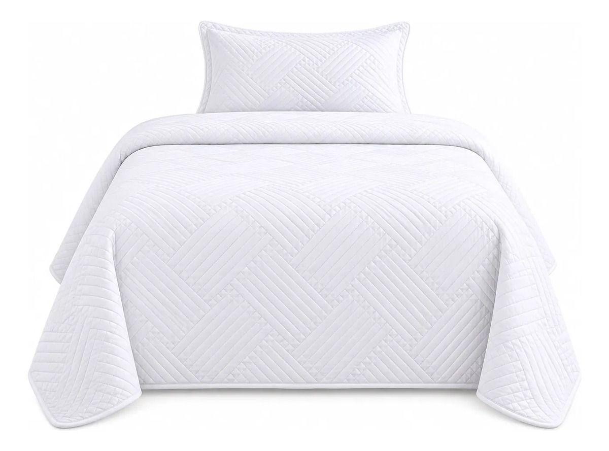 Cubrecama Quilt King Cobertor Verano Liviano con 2 Fundas-0