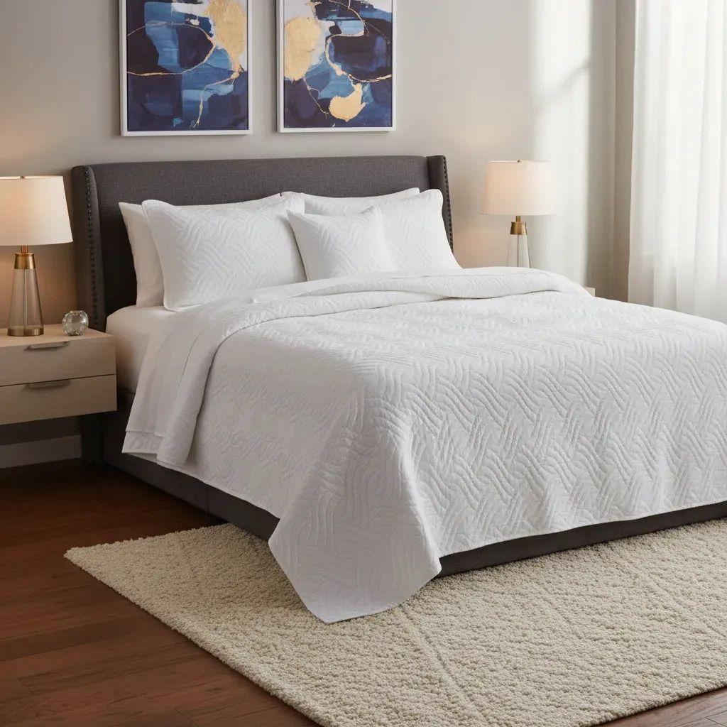 Cubrecama Quilt King Cobertor Verano Liviano con 2 Fundas-3