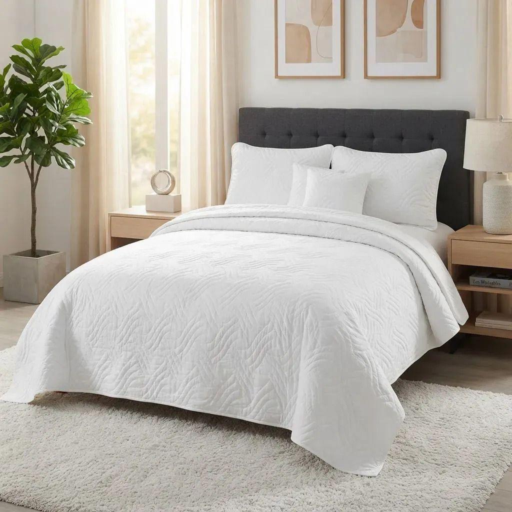 Cubrecama Quilt King Cobertor Verano Liviano con 2 Fundas-4
