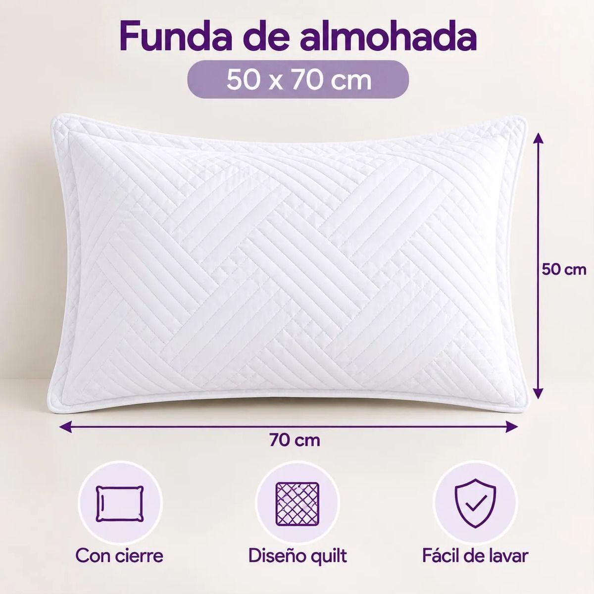 Cubrecama Quilt King Cobertor Verano Liviano con 2 Fundas-6