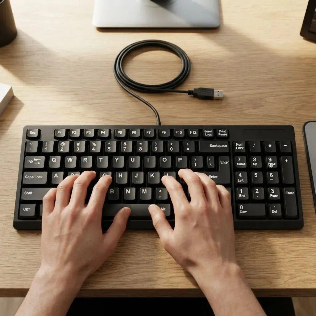 Teclado Usb Espa ol Negro Qwerty Multifuncional-3